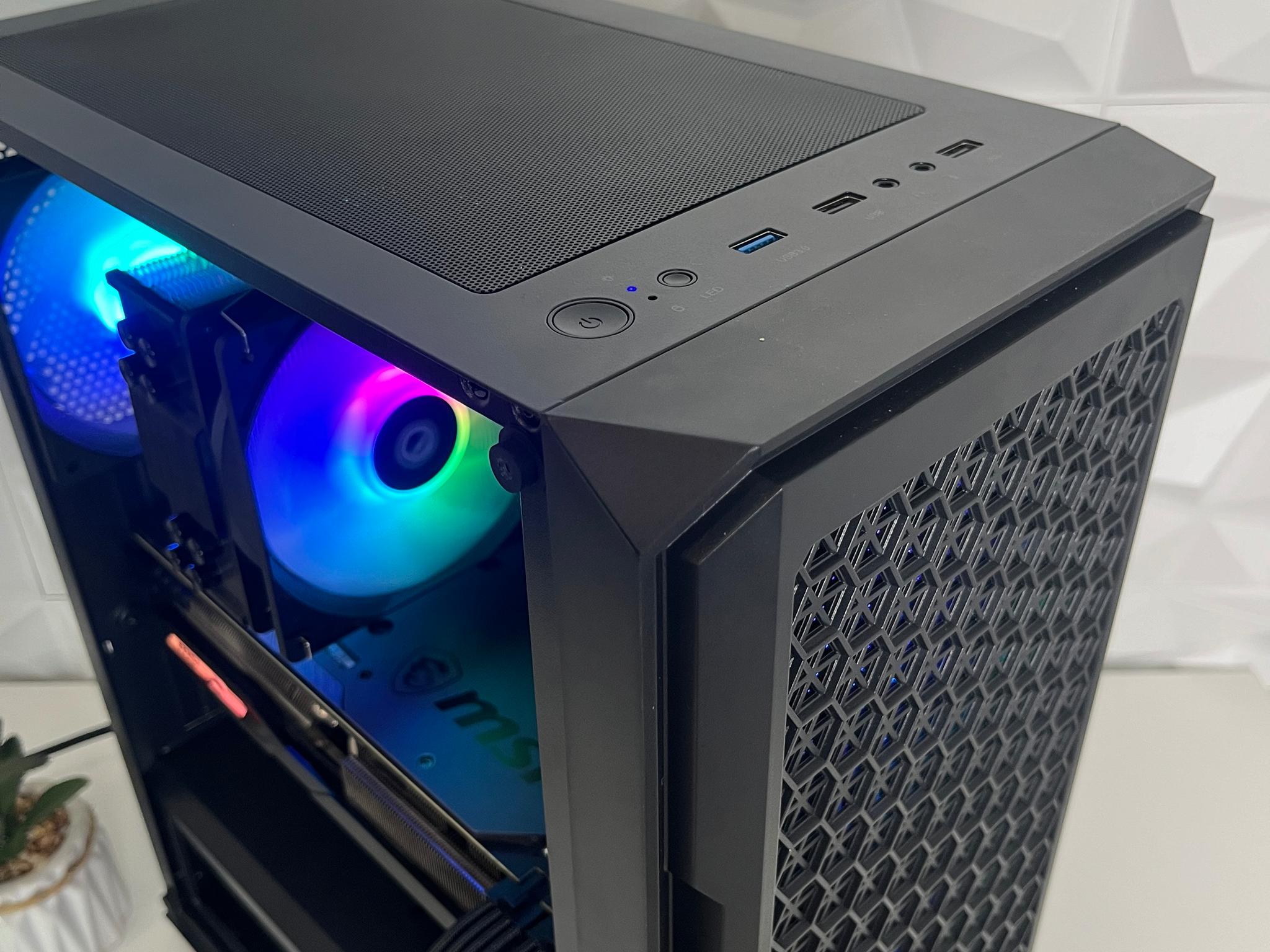 Black RGB Gaming PC | Ryzen 5 + 5700XT 8GB | 16GB