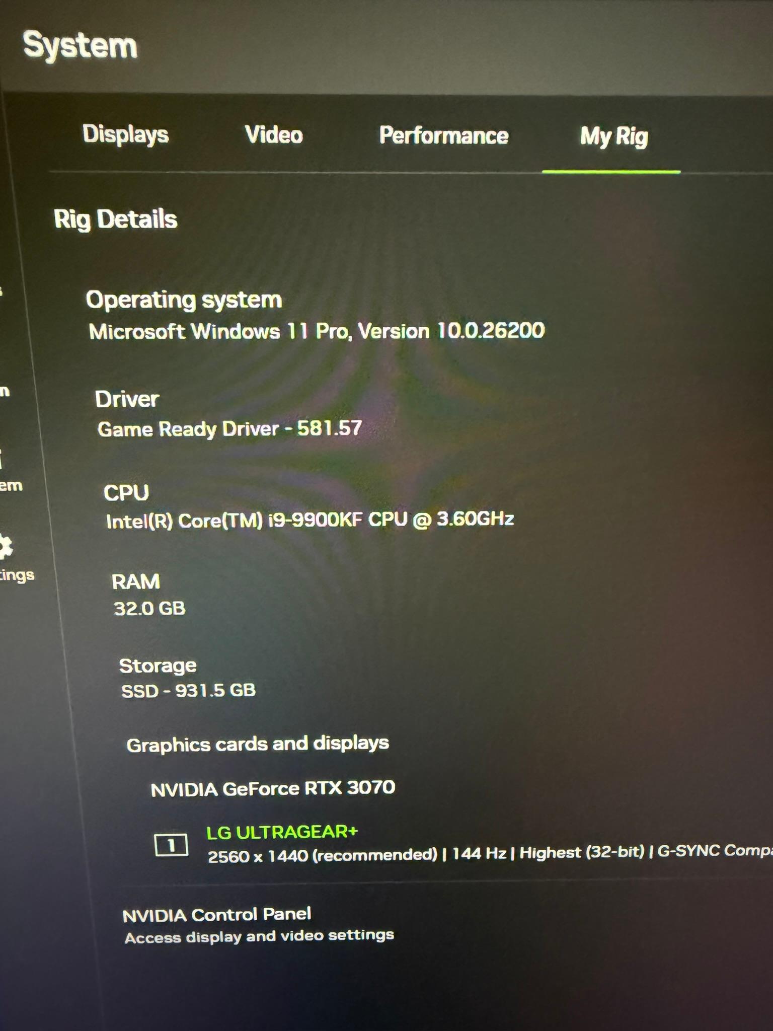 1440p Baddie | RTX 3070 | Intel i9 9900KF | 32GB DDR4 | 1 TB | WiFi