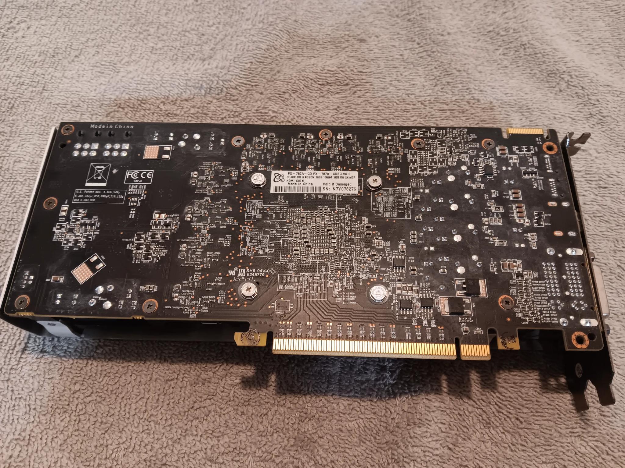 RARE XFX R7870 Black Edition DD Ghost GHz Edition 2GB GPU W/Original box