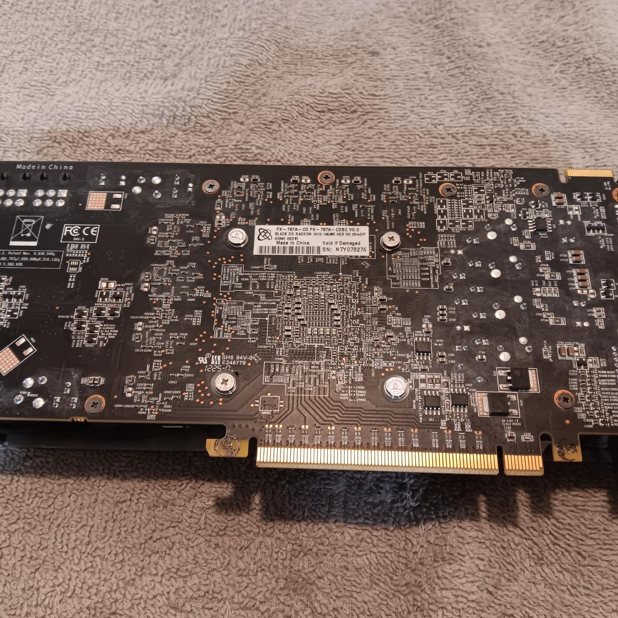 RARE XFX R7870 Black Edition DD Ghost GHz Edition 2GB GPU W/Original box