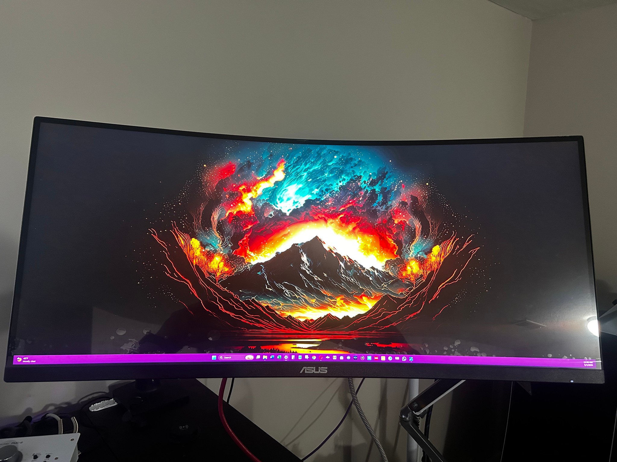 ASUS 34" 2K UWQHD (3440 x 1440) 165Hz UltraWide Curved Screen Gaming Monitor (VG34VQL1B)