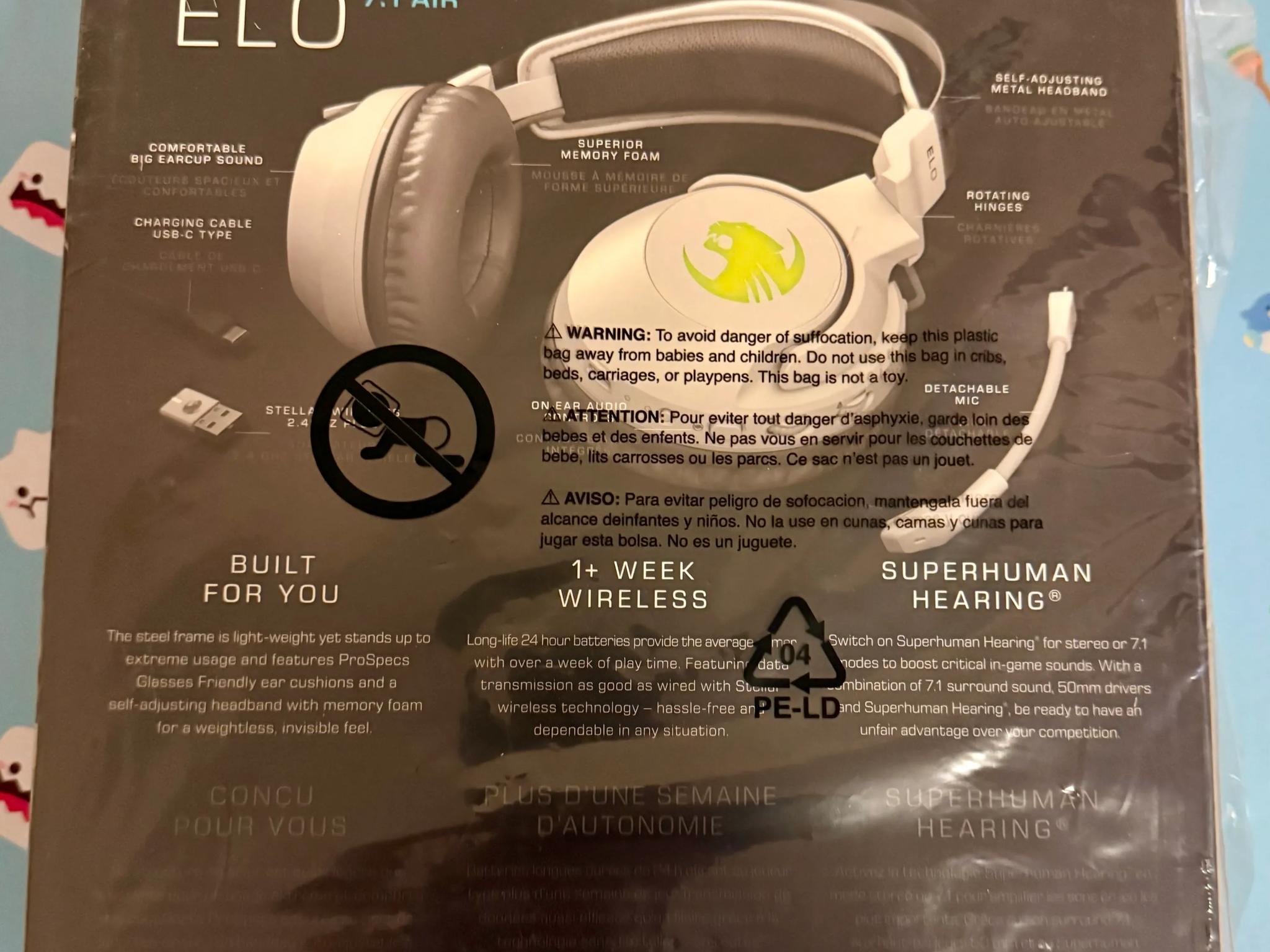 (New) ROCCAT Elo 7.1 Air PC Wireless Gaming Headset