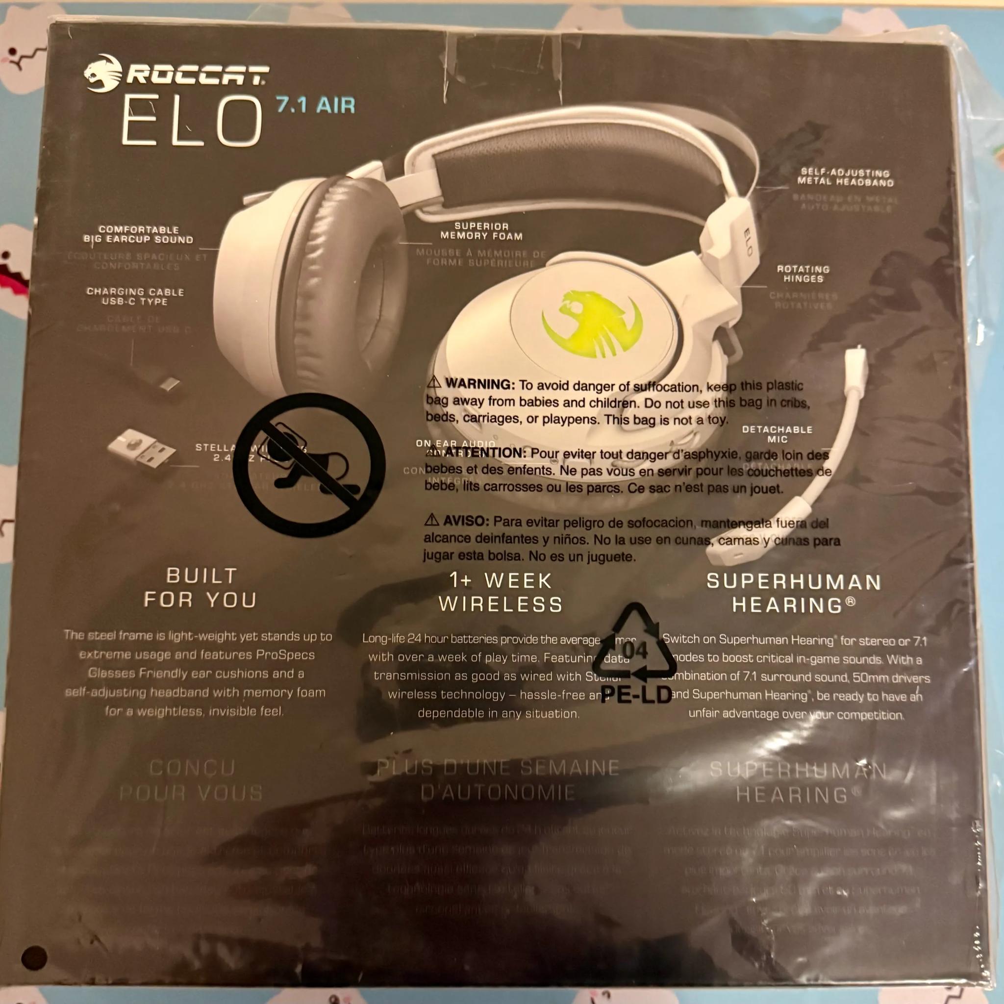 (New) ROCCAT Elo 7.1 Air PC Wireless Gaming Headset