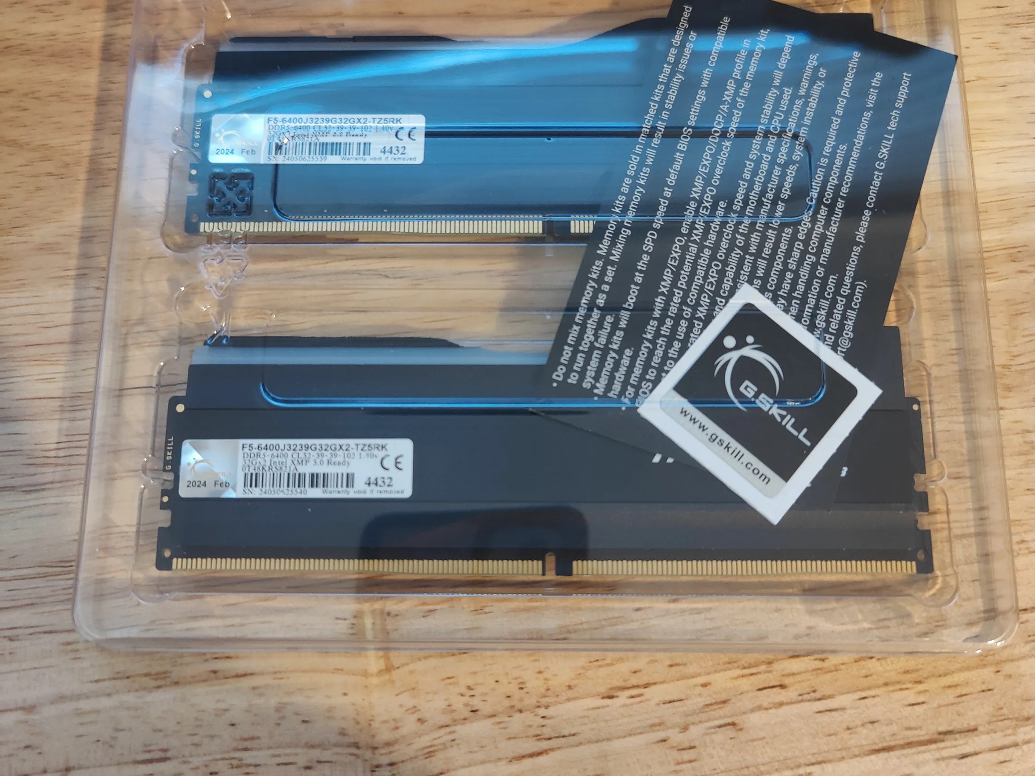 G.Skill Trident Z5 64GB (32GBx2) DDR5