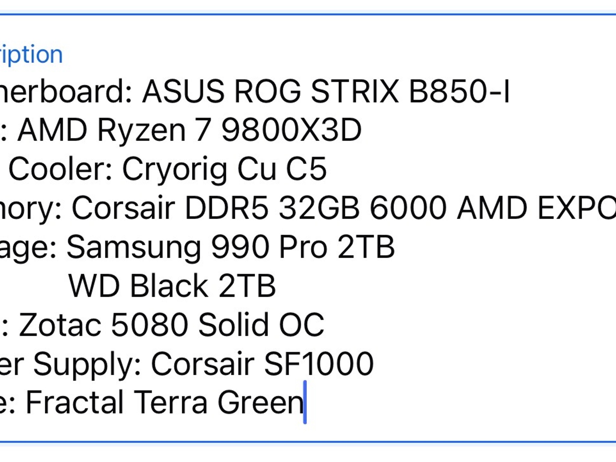 GeForce RTX 5080 Custom Gaming PC - Ryzen 7 9800X3D