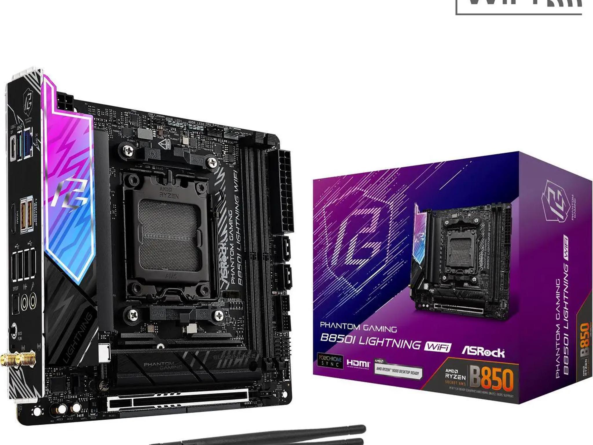 ASRock B850I Lightning WiFi AM5 AMD B850 Mini ITX Motherboard