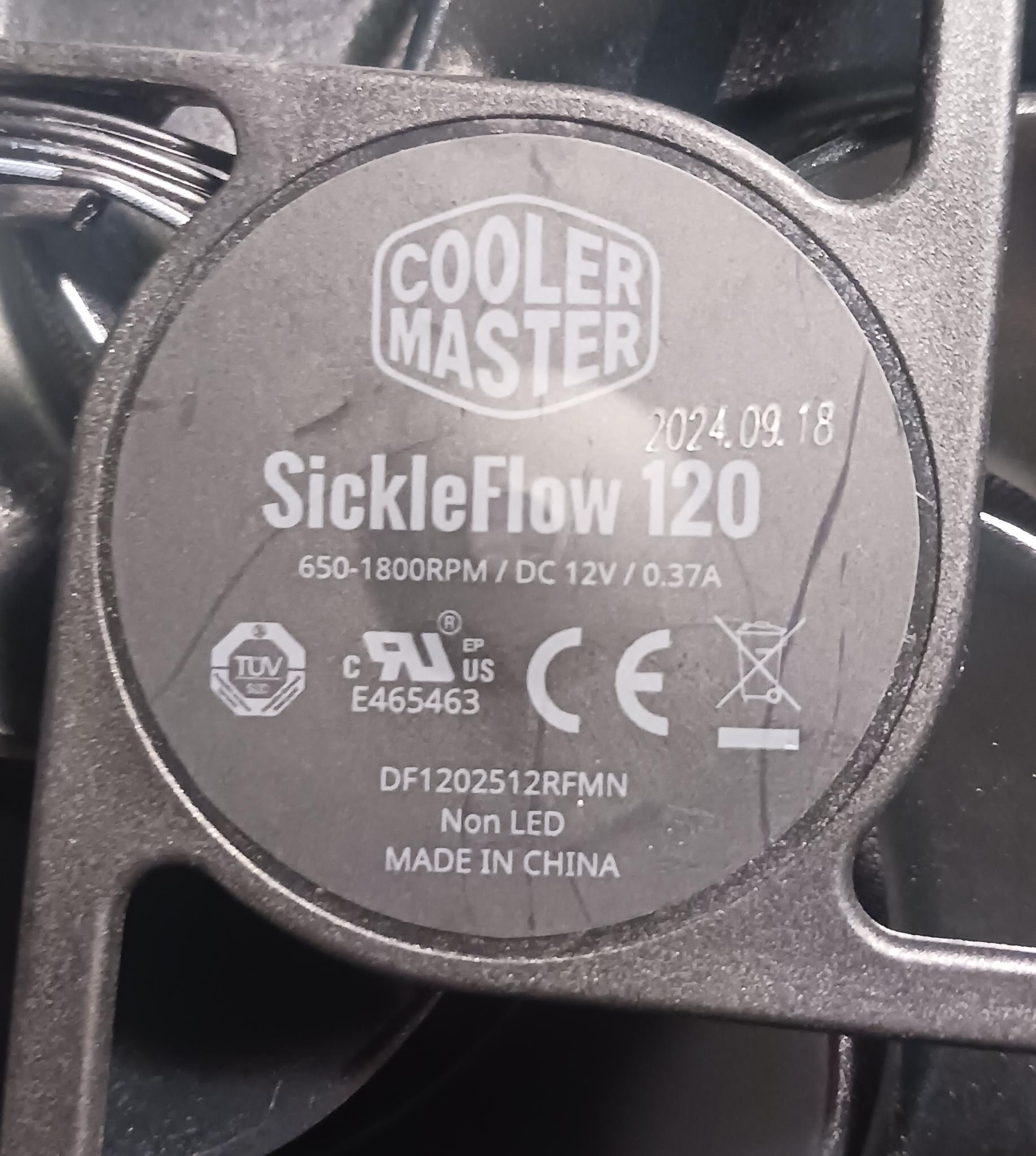 Cooler Master SickleFlow 120mm PWM Fan 1800RPM from QUBE 500 with 4 Screws