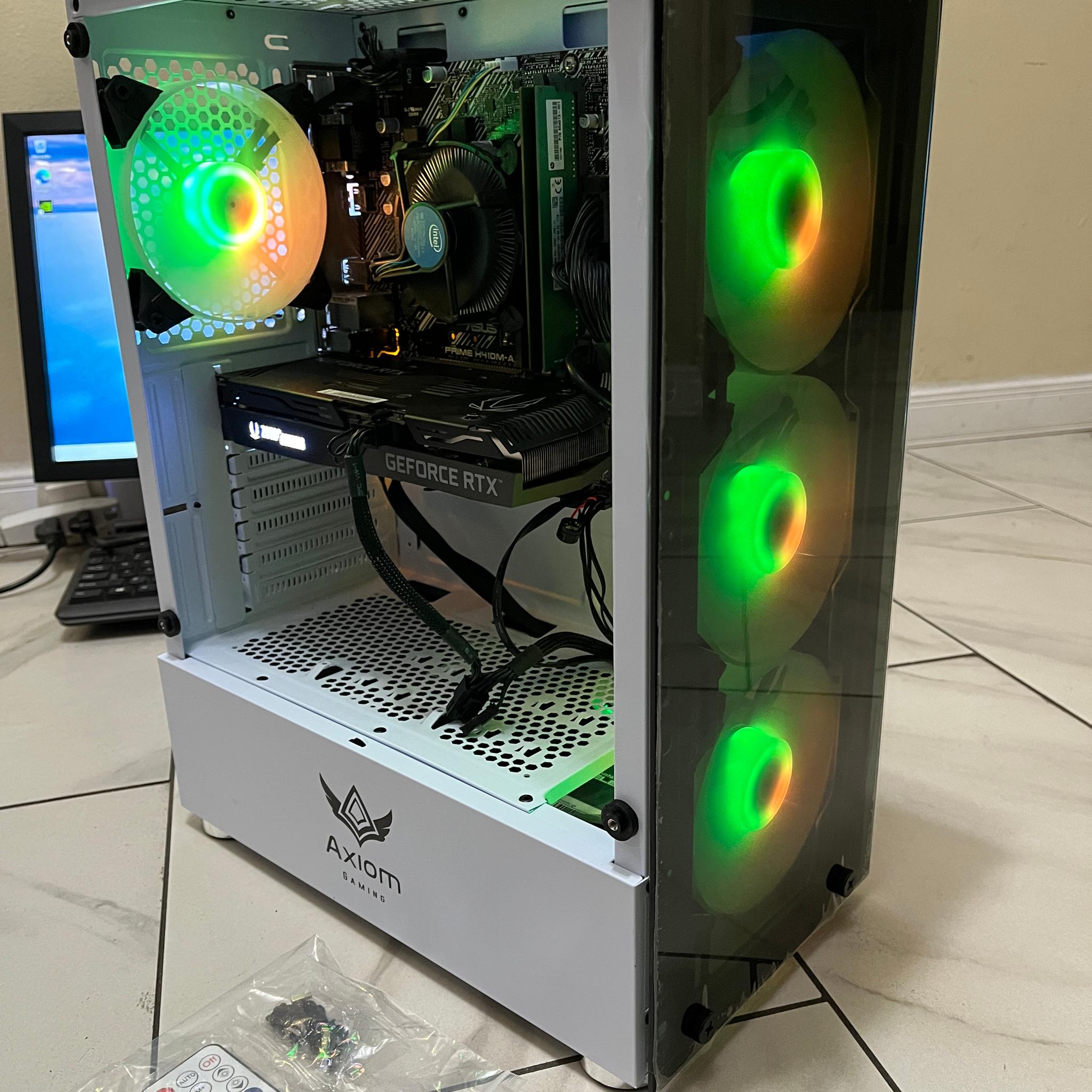 🟠🔥NVIDIA RTX 3060 Ti, Intel i5-10400, 16GB RAM, 1TB SSD, High Performance RGB Gaming PC w/ Remote