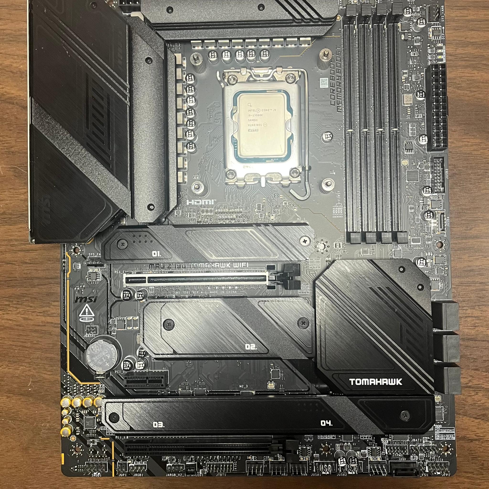 i9-13900K | MSI Z790 Tomahawk WiFi | 240mm MSI AIO | Latest BIOS | I/O Shield Included