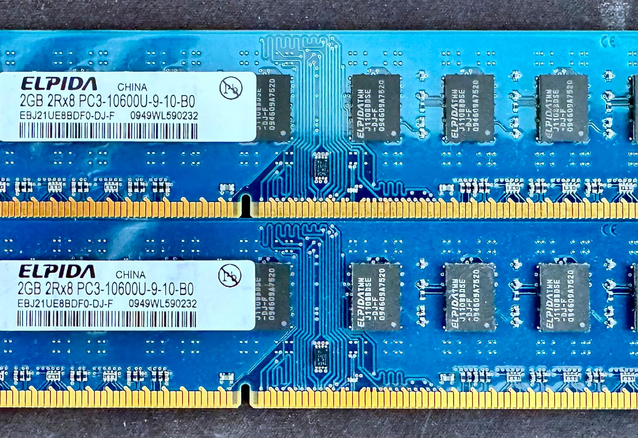 Elpida 4GB (2x2GB) DDR3 1334Mhz CL9 RAM