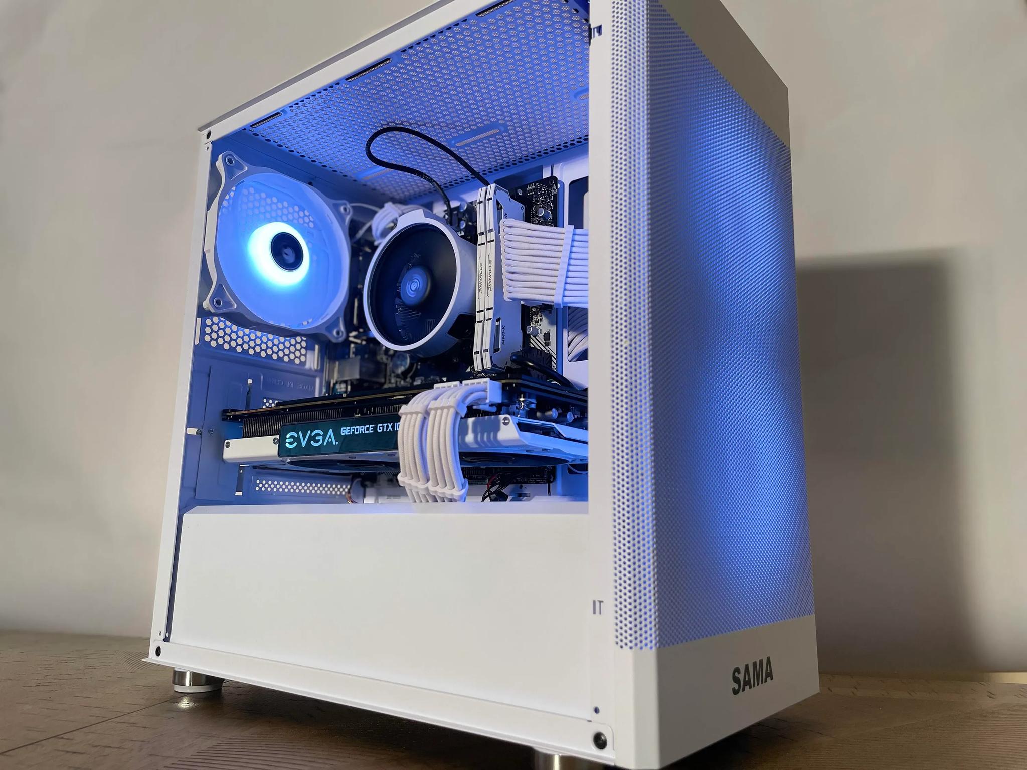 White RGB Gaming PC | Ryzen 5 3600 | GTX 1070 | 16GB DDR4 | 480GB SSD | Windows 11