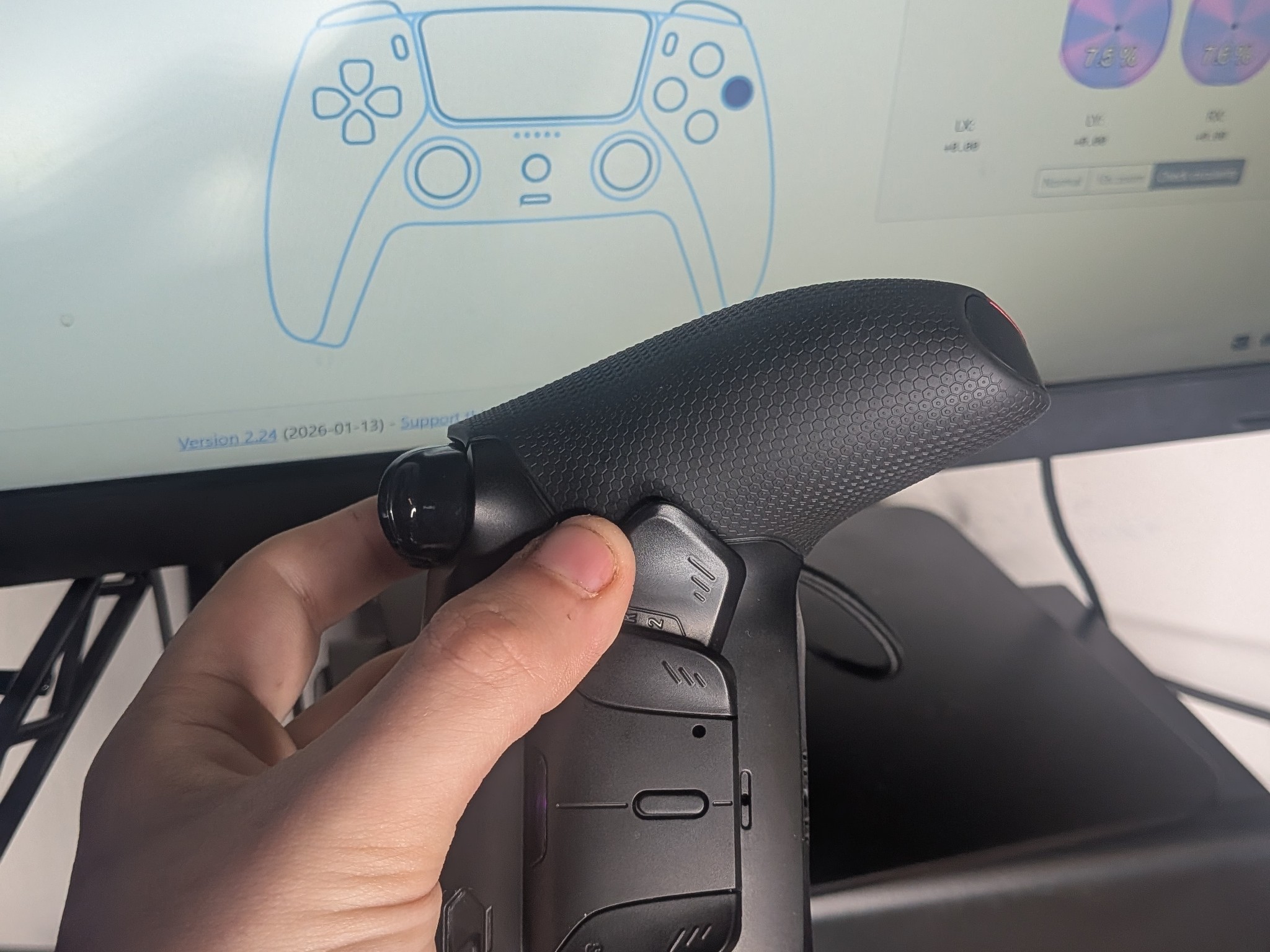 Esports Ready, TMR upgraded,  Fully Modified Volcanic Red PS5 Dualsense Controller