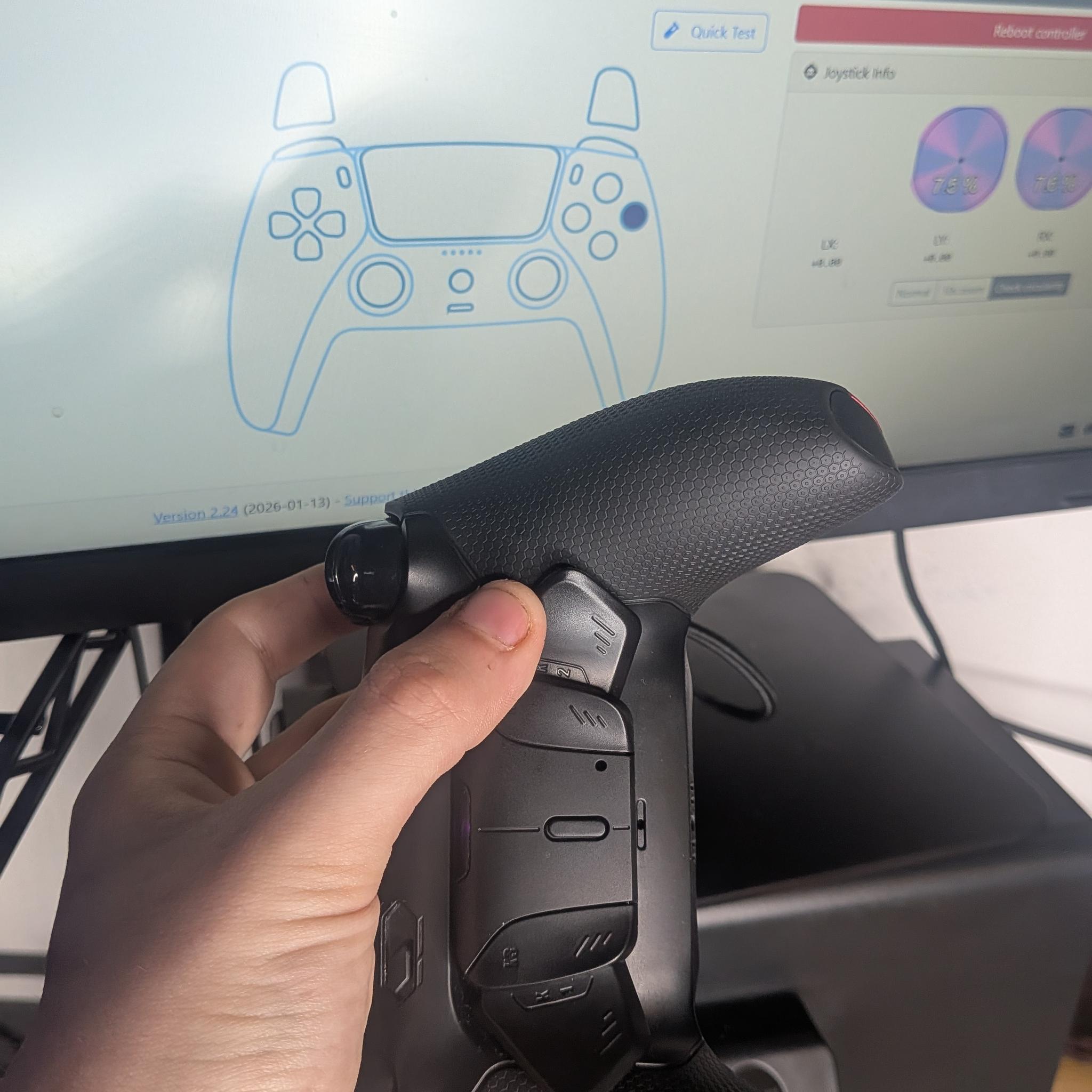 Esports Ready, TMR upgraded,  Fully Modified Volcanic Red PS5 Dualsense Controller