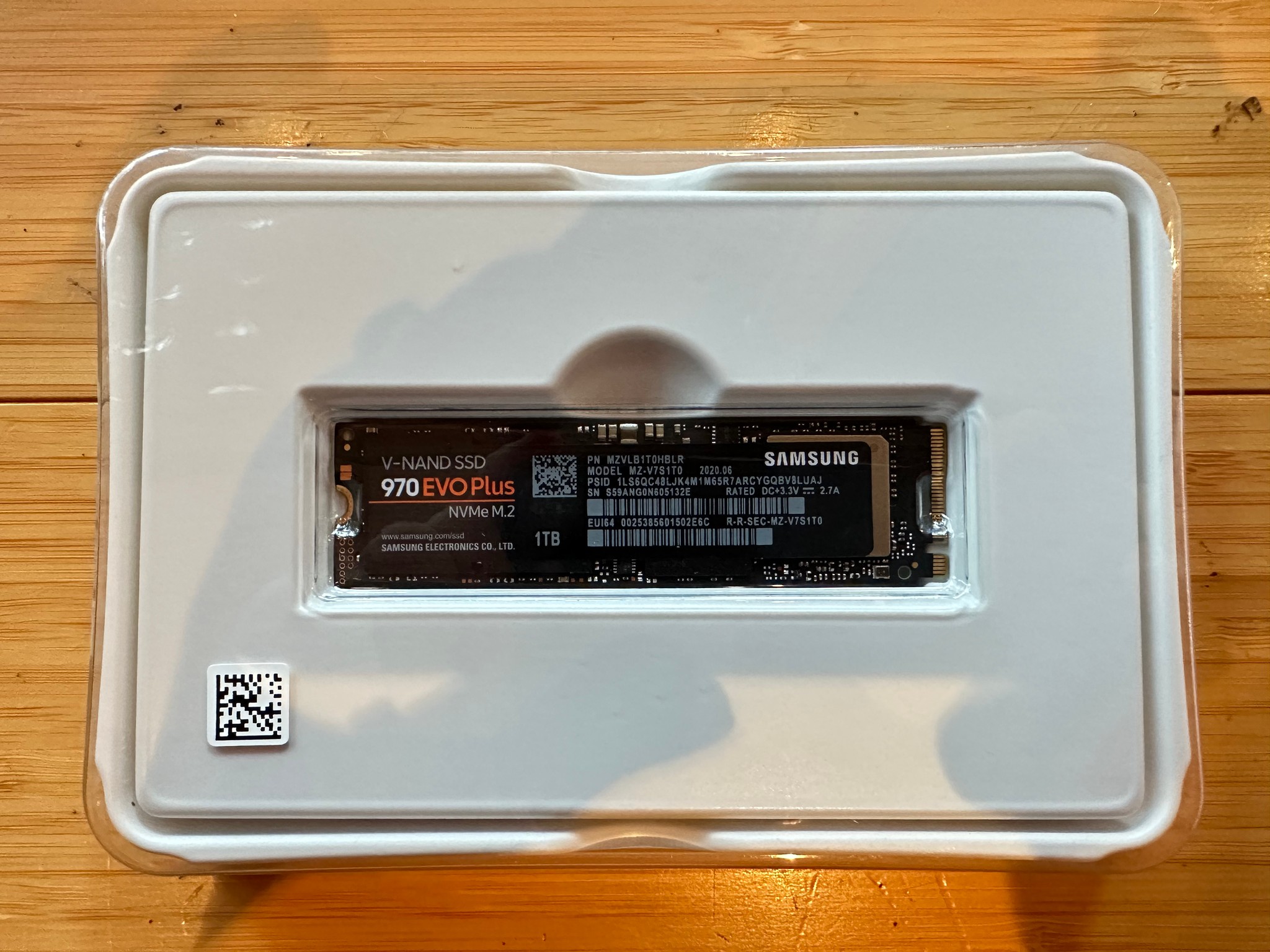 Samsung 970 EVO Plus NVMe M.2 SSD, 1 TB (Lightly Used, In Box, Model MZ-V7S1T0)