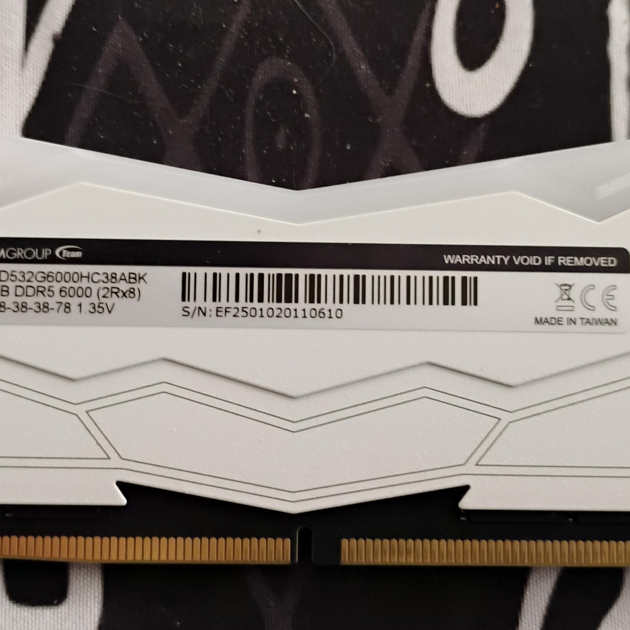 Team Group T-Force Delta RGB 64Gb DDR5 6000 (CL 38) Desktop Memory - White