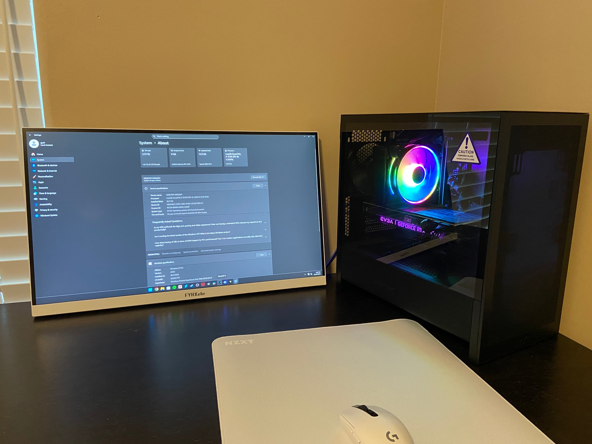 Intel i7-8700 Gaming PC | RTX 2070 | 32GB RAM | 1TB NVMe + 2TB SSD | NZXT H3 | Read To Play