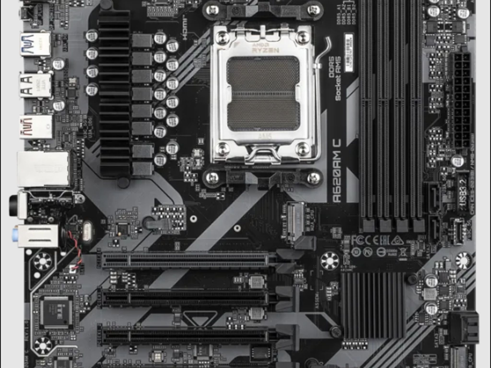 Gigabyte A620AM C AMD AMD5 MicroATX DDR5 Desktop Motherboard