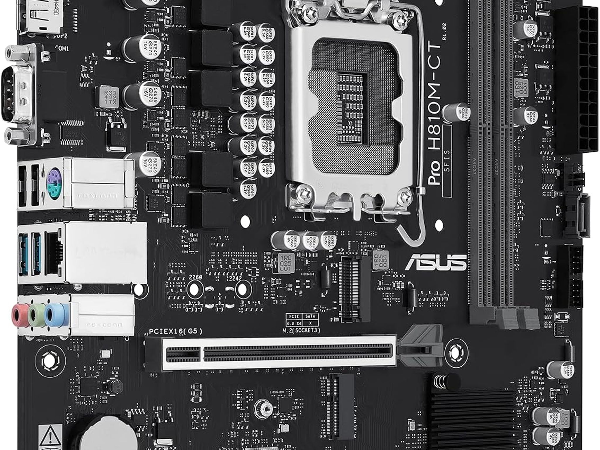 ASUS PRO H810M-CT Intel H810 LGA 1851 microATX DDR5 Desktop Motherboard