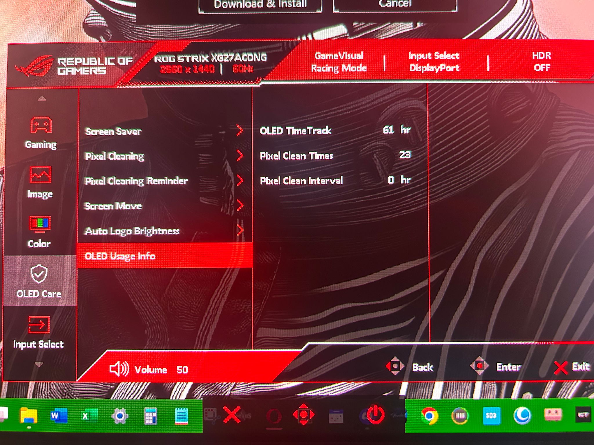 ASUS ROG Strix QD-OLED 27" (360Hz) 2K WQHD (2560 x 1440) Gaming Monitor (XG27ACDNG)