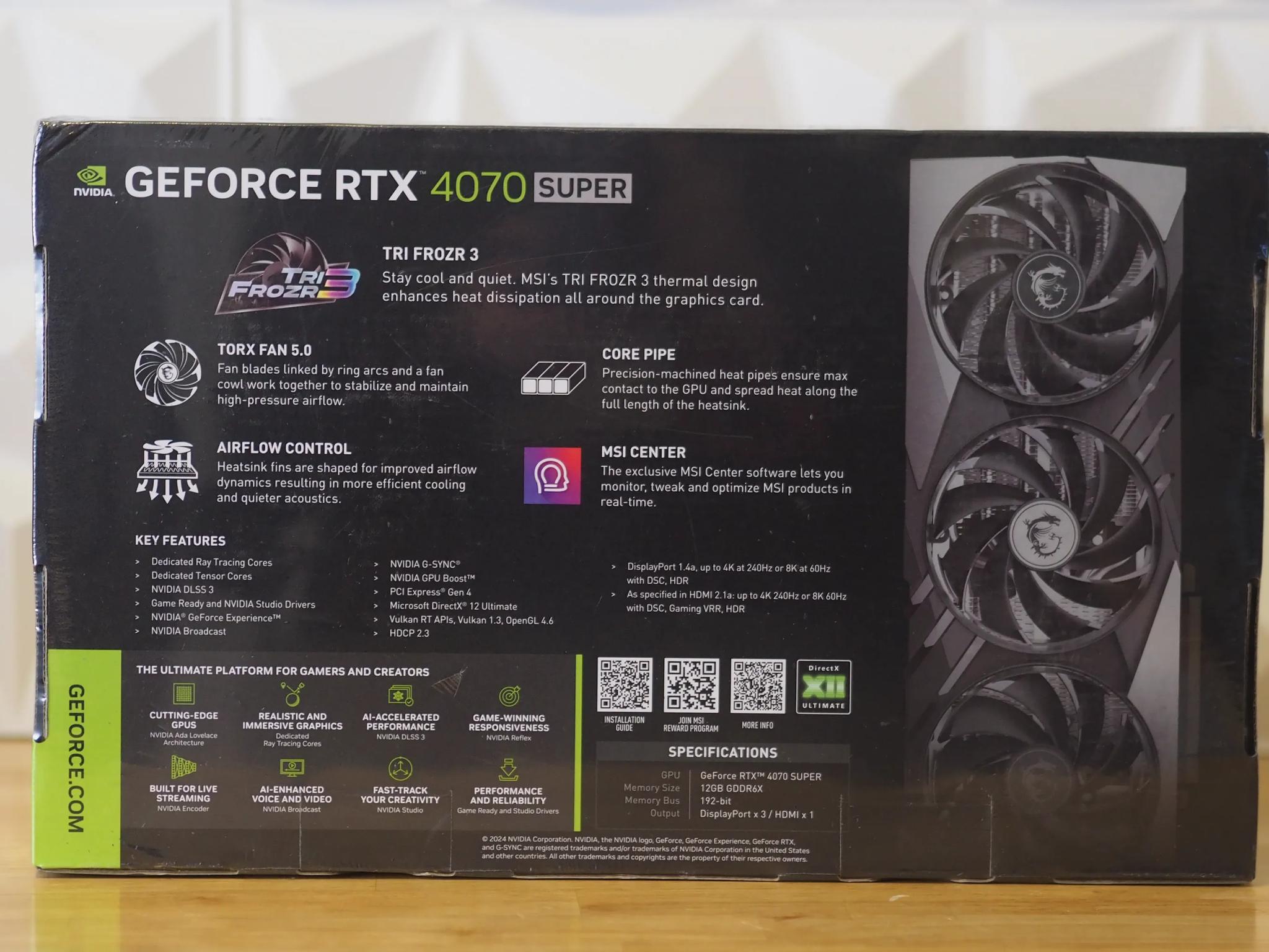 MSI Gaming X Slim 4070 Super 12gb