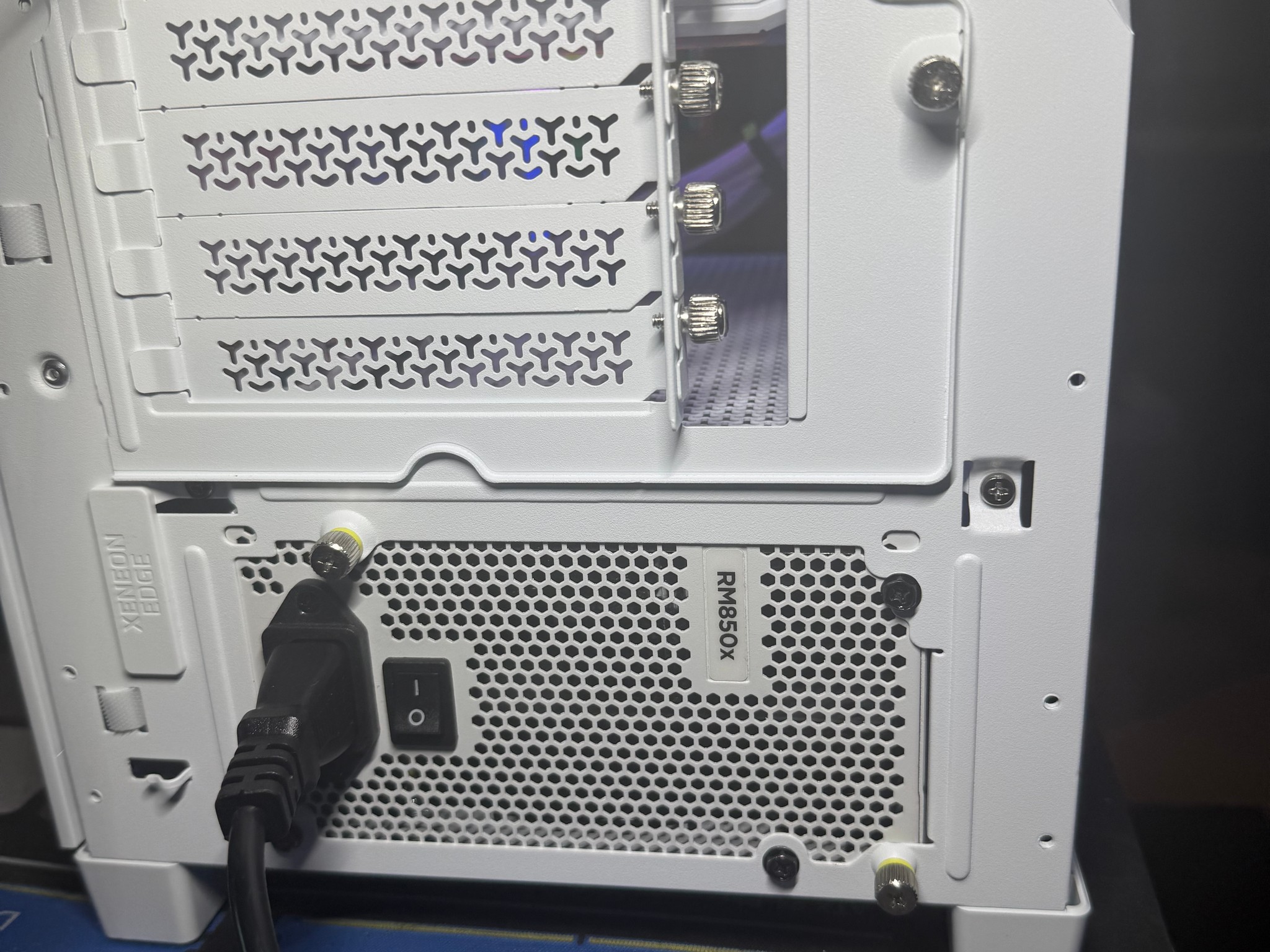 Custom White All AMD build.  9070XT and 9700X CPU