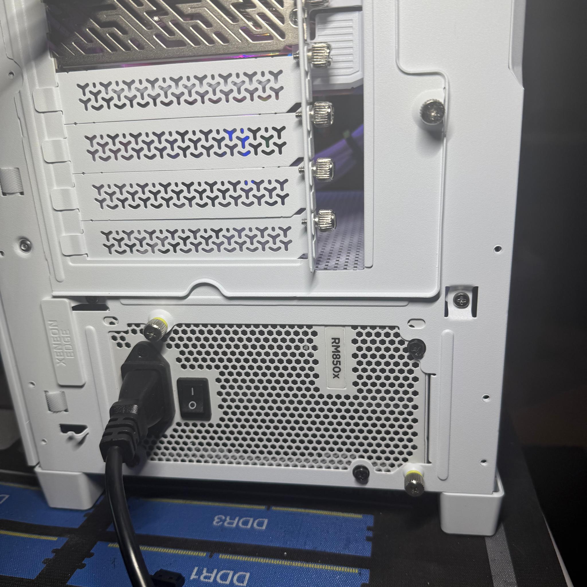 Custom White All AMD build.  9070XT and 9700X CPU