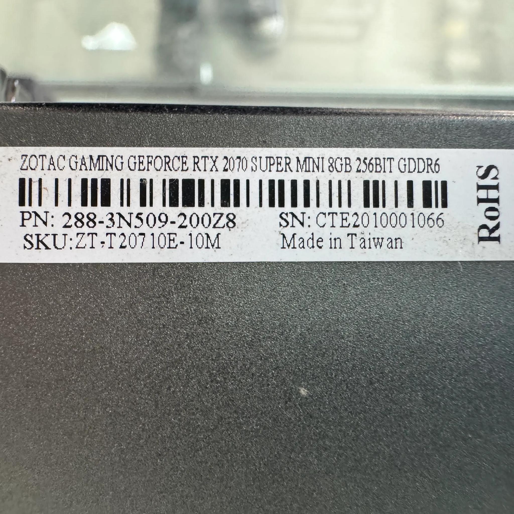 Zotac Gaming Geforce RTX 2070 Super Mini 8GB Graphics Card (Refurbished)