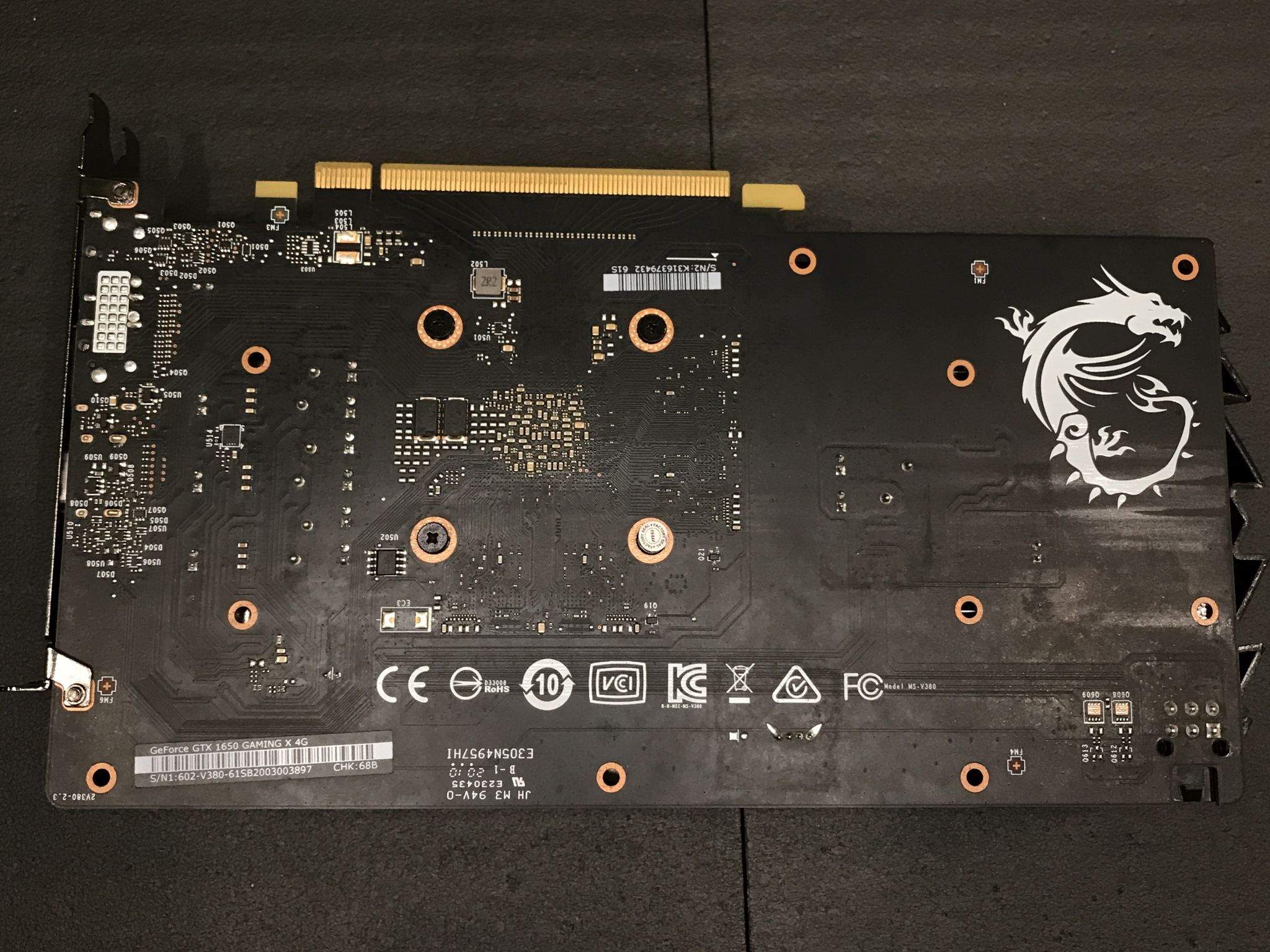 Used MSI GeForce GTX 1650 4 GB *NO BOX*