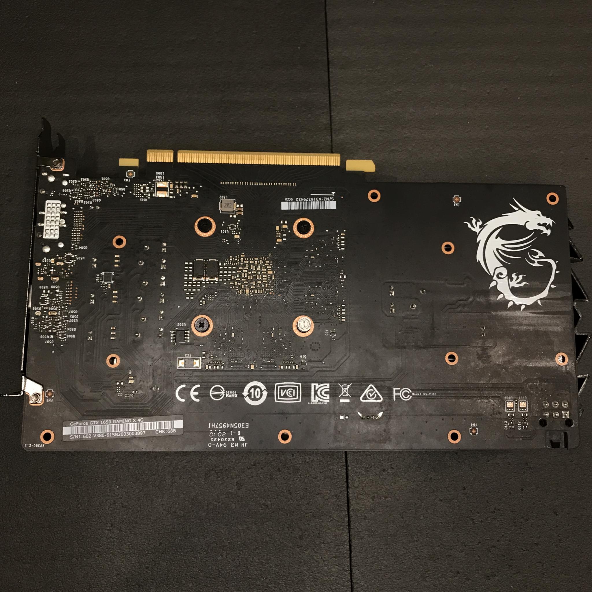 Used MSI GeForce GTX 1650 4 GB *NO BOX*