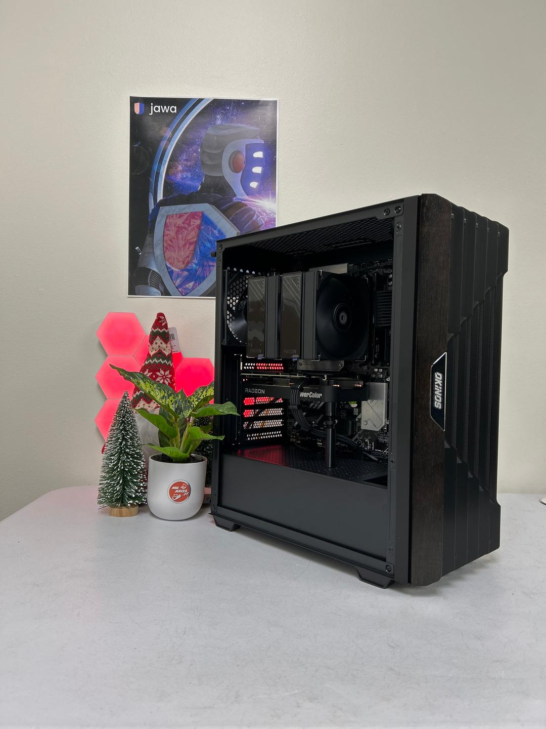 🖤Obsidian Core🖤 Ryzen 5 9600X – RX 9060 XT 16GB -Wood - 32GB/ 1TB / 650 W Gold