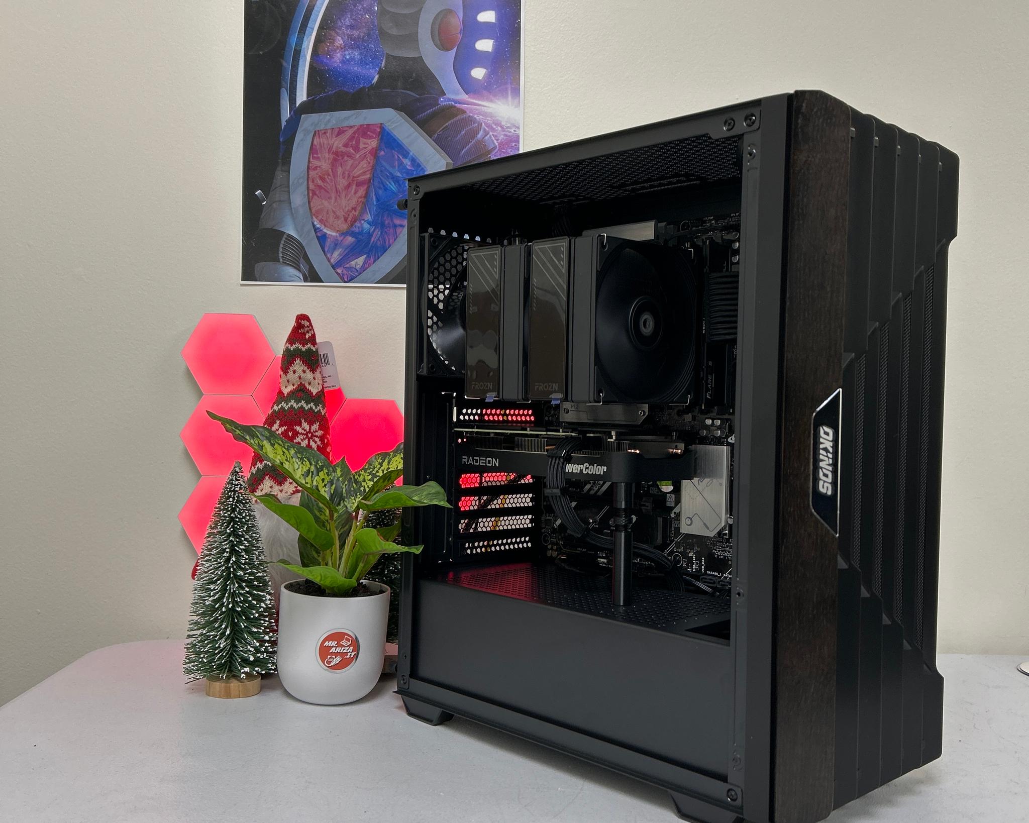 Obsidian Core🖤 Ryzen 5 9600X – RX 9060 XT 16GB -Wood - 32GB/ 1TB
