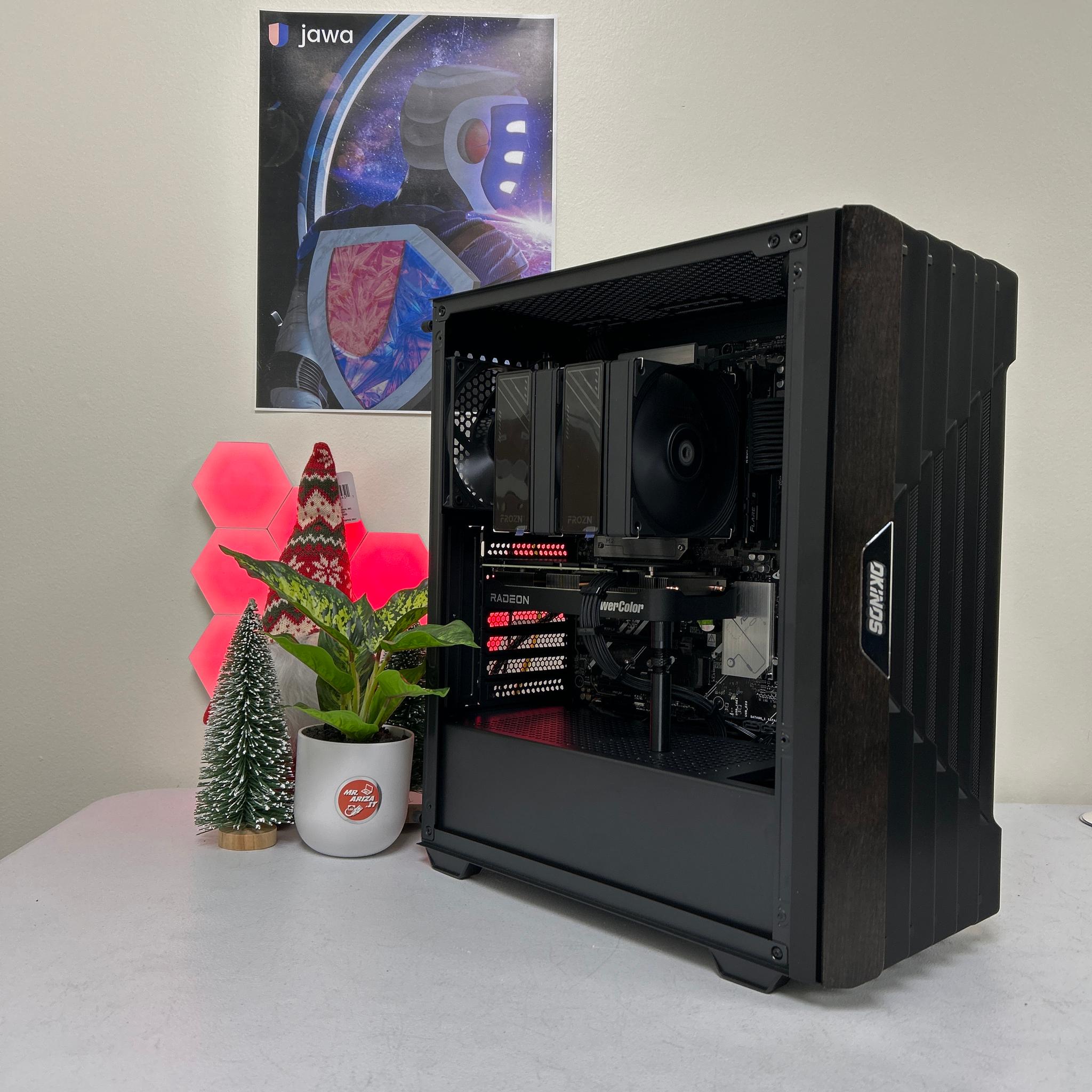 Obsidian Core🖤 Ryzen 5 9600X – RX 9060 XT 16GB -Wood - 32GB/ 1TB / 650 W Gold