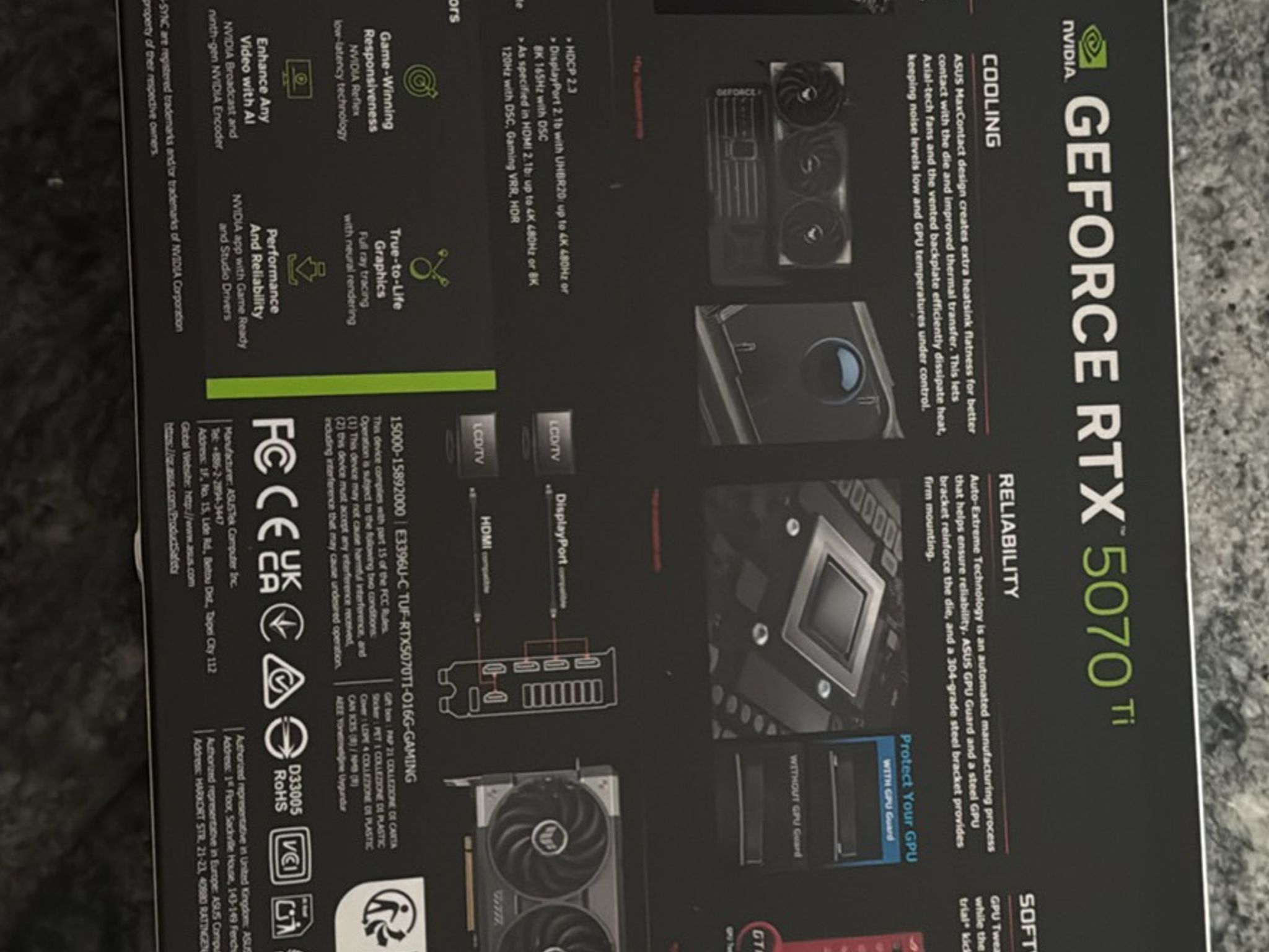 Copy of ASUS NVIDIA GeForce RTX 5070 Ti TUF Gaming Overclocked Triple Fan