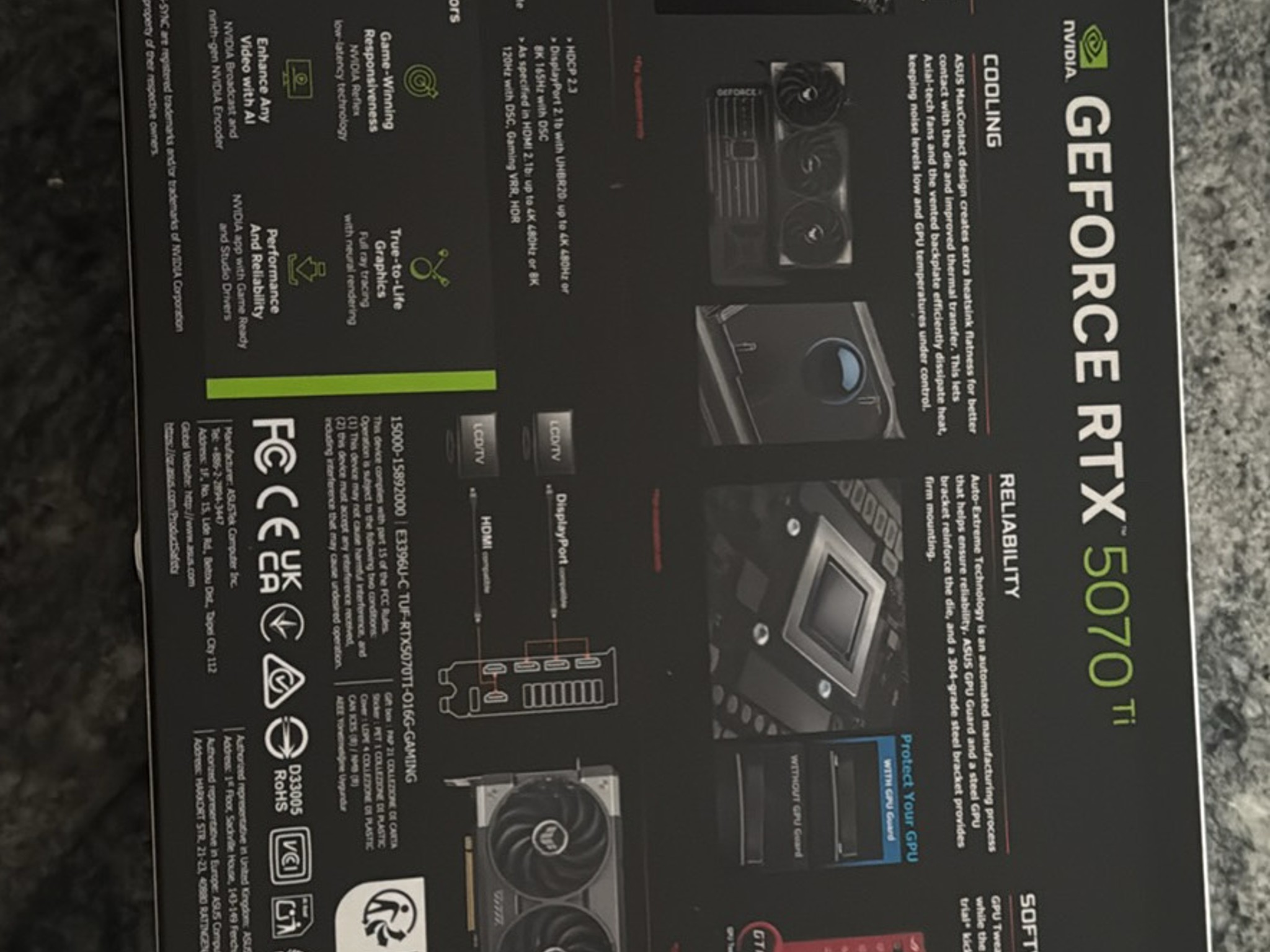 Copy of ASUS NVIDIA GeForce RTX 5070 Ti TUF Gaming Overclocked Triple Fan