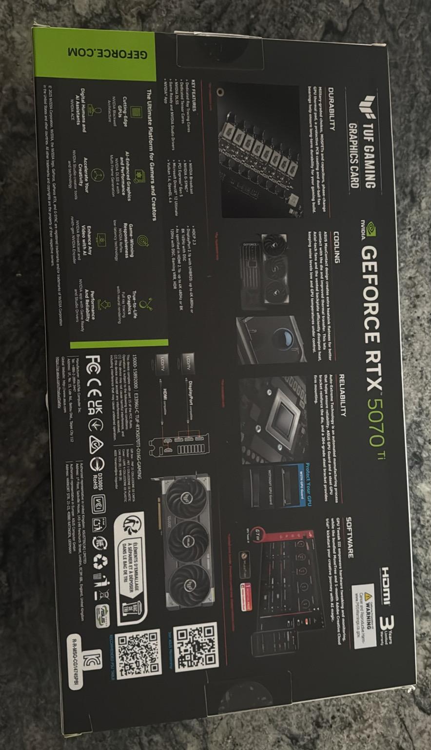 Copy of ASUS NVIDIA GeForce RTX 5070 Ti TUF Gaming Overclocked Triple Fan