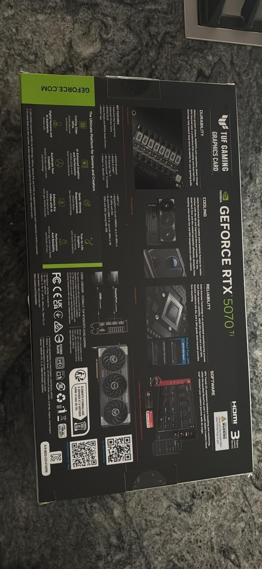 Copy of ASUS NVIDIA GeForce RTX 5070 Ti TUF Gaming Overclocked Triple Fan