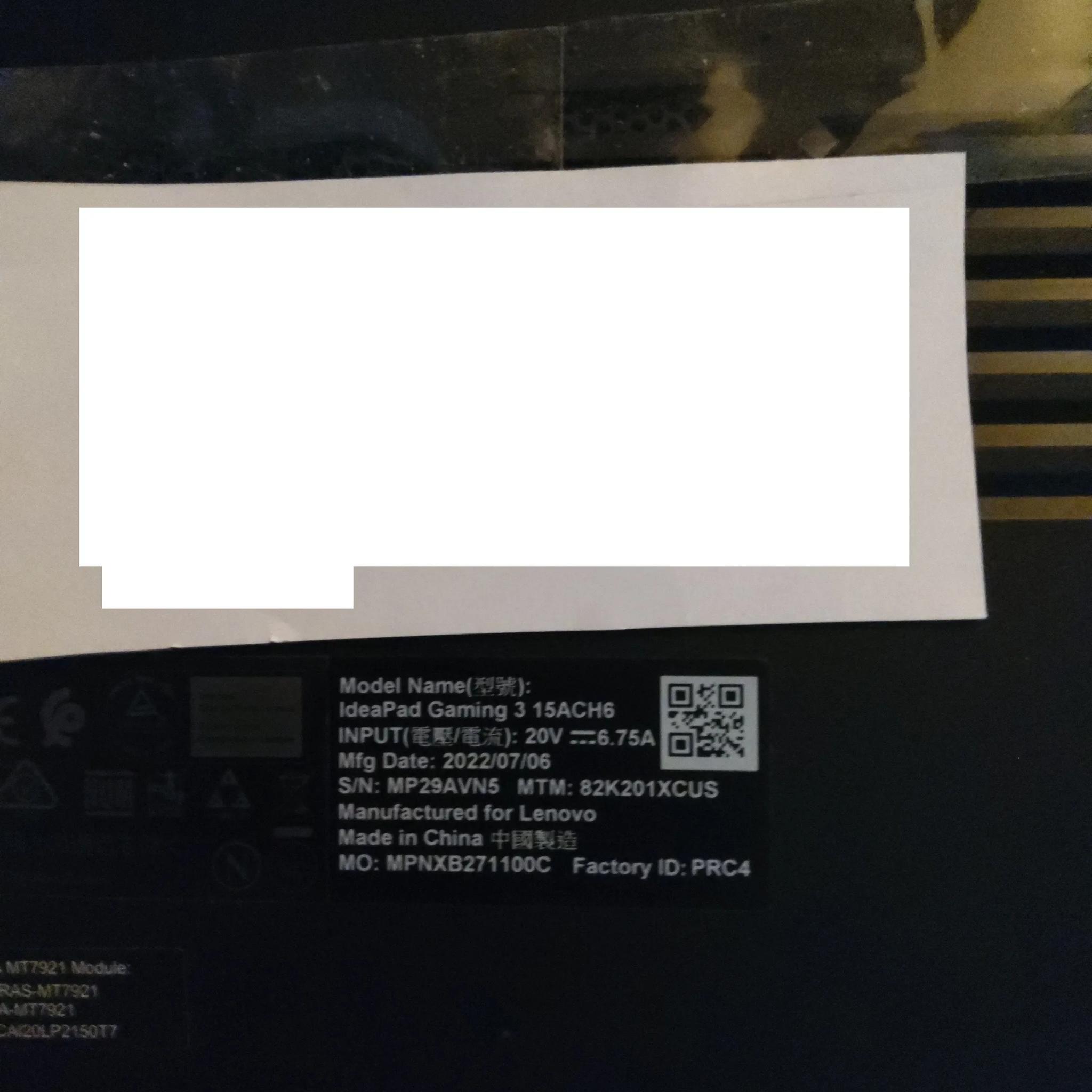 Lenovo Laptop Ideapad 3, with Nvidia 3050 TI Graphics Card.