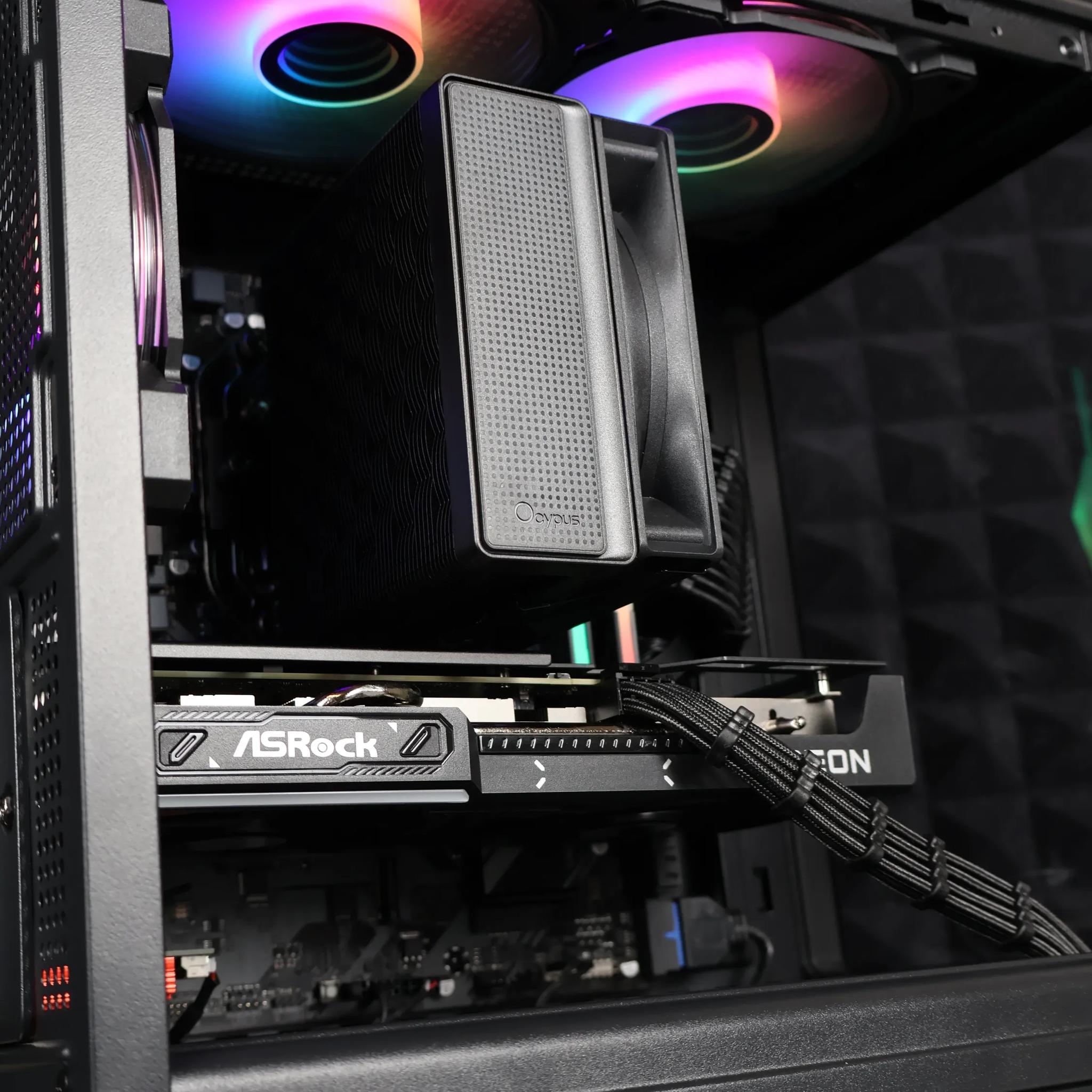 ⚫ Ryzen 5 7600X/RX 9060XT 16GB Gaming/Streaming PC ⚫