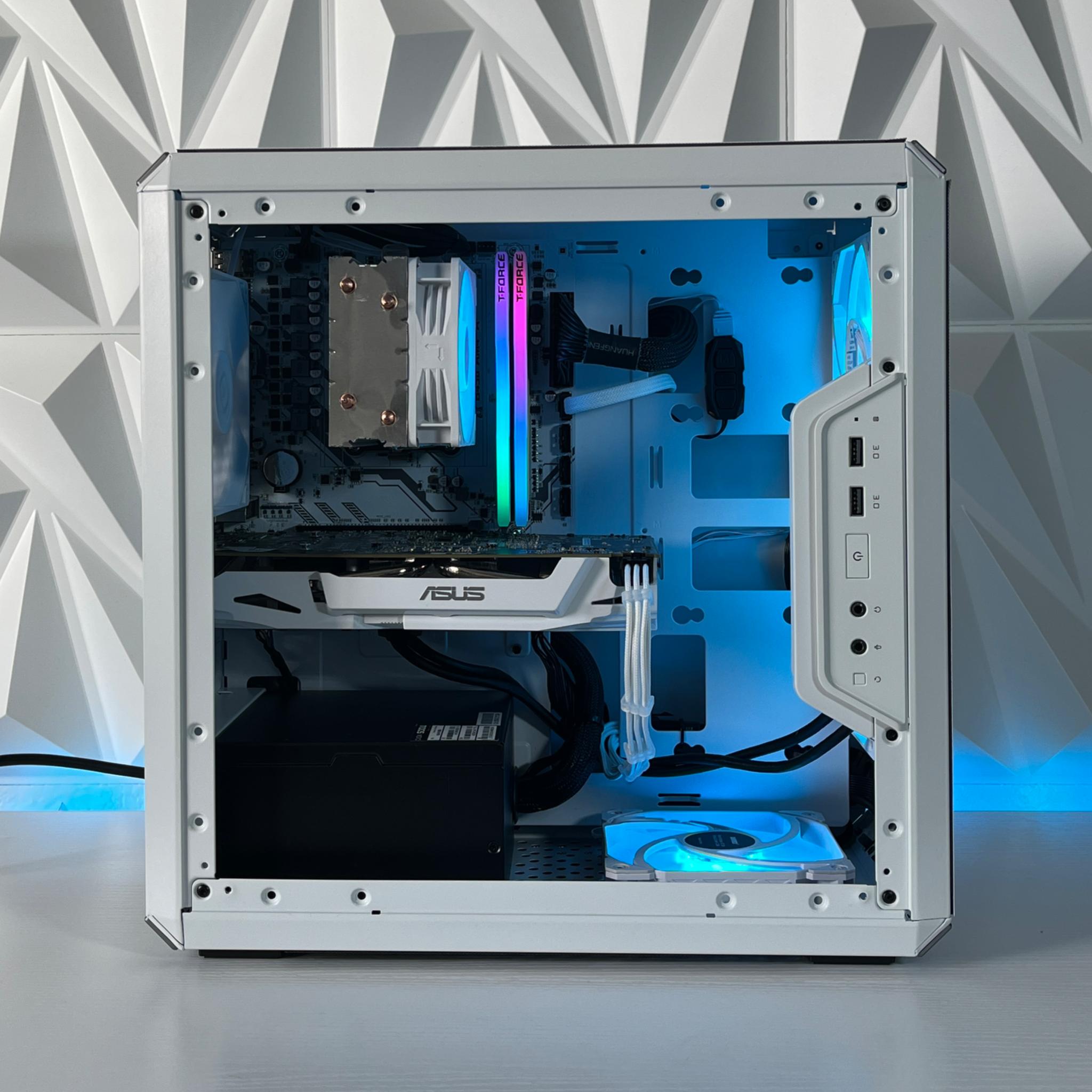 GTX 1060 6GB, Ryzen 7 1700X, 16GB 3600MHz | White RGB Gaming Computer