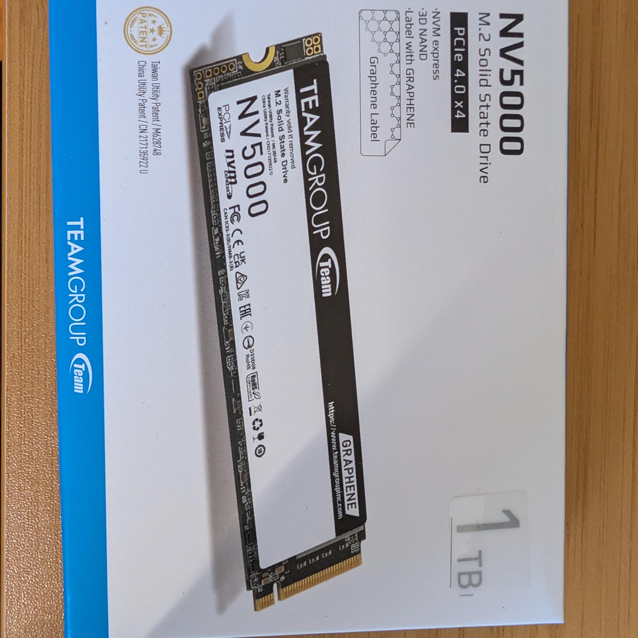[BNIB]TEAMGROUP NV5000 1TB NVMe Gen4 SSD (Up to 4500MB/s)
