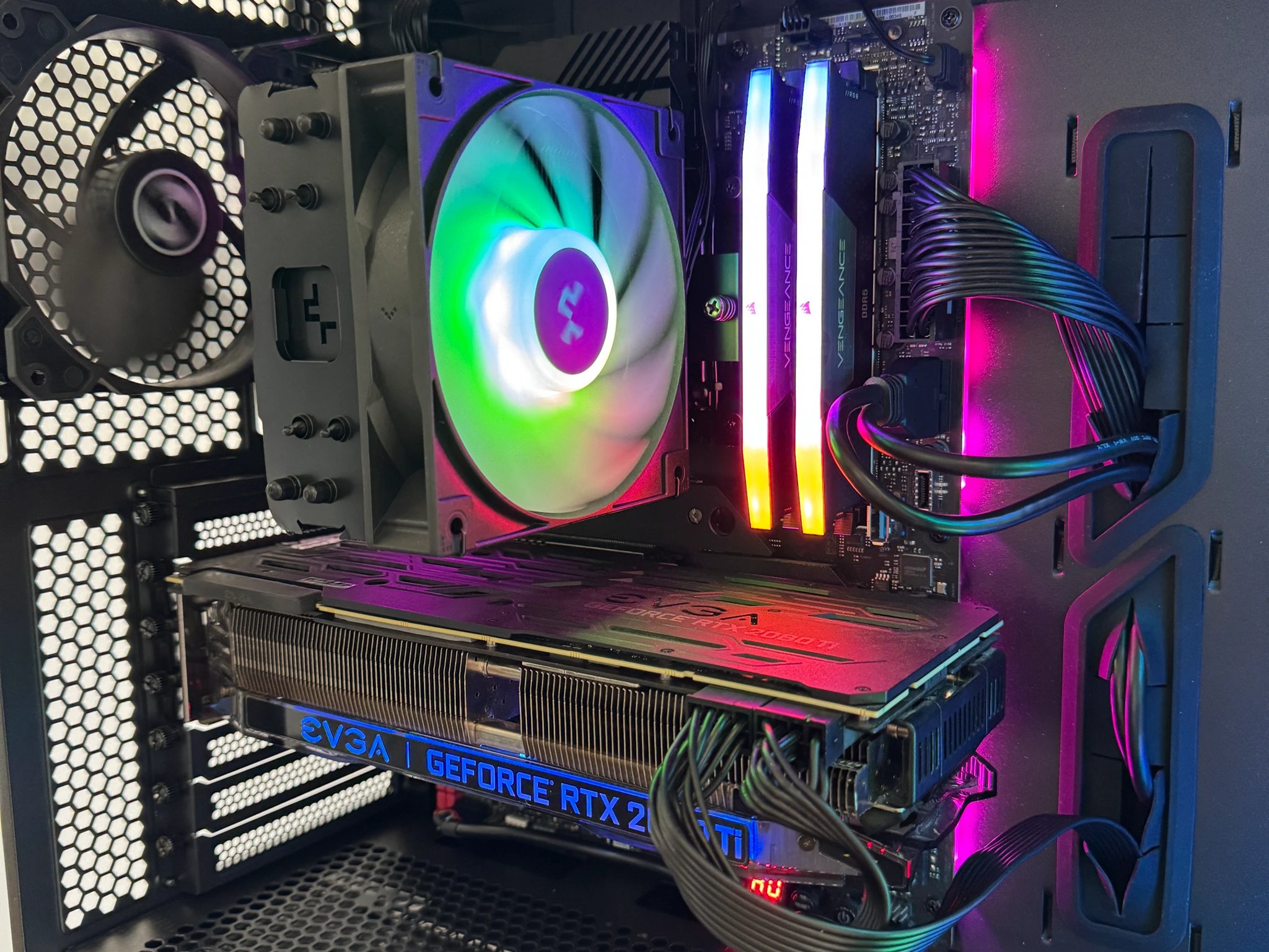 Refurbished Gaming PC: Intel Core i7-13700KF, EVGA 2080 Ti, 32GB RGB DDR5, 1TB NVMe, Windows 11 Home