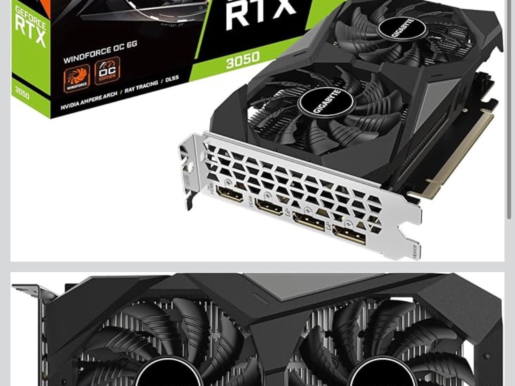NVIDIA GIGABYTE EVGA WINDFORCE OC RTX 3050