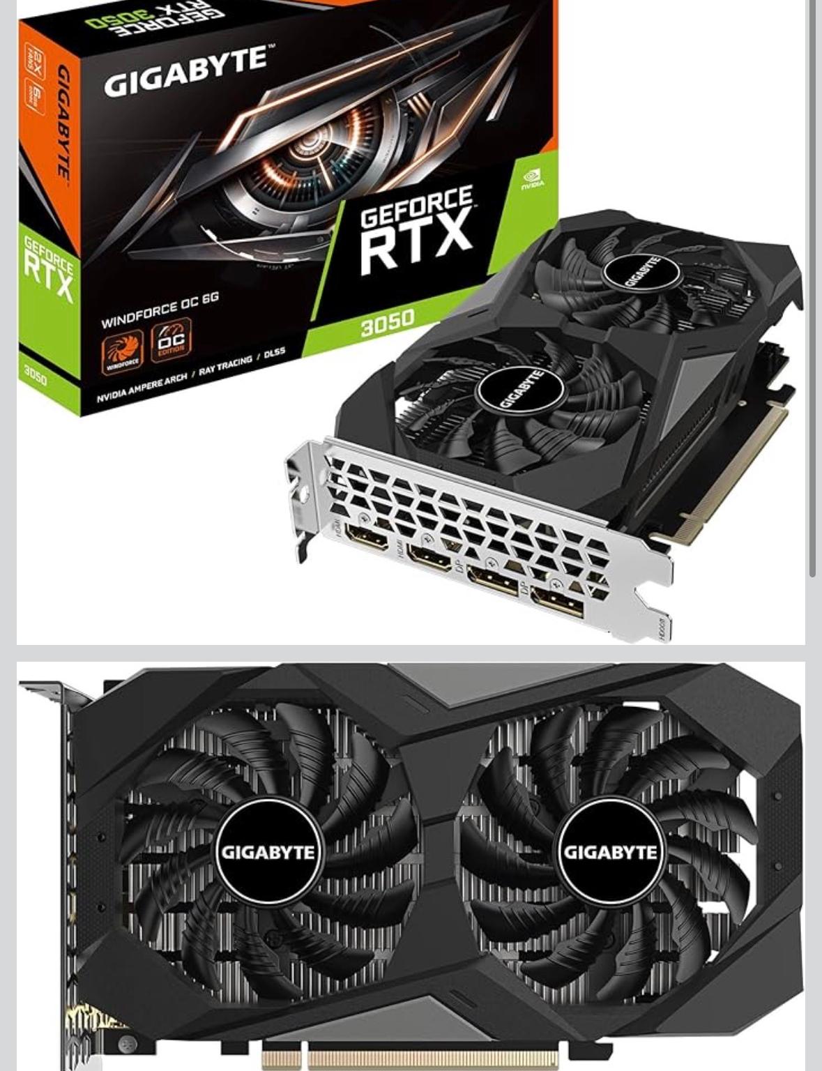 NVIDIA GIGABYTE EVGA WINDFORCE OC RTX 3050