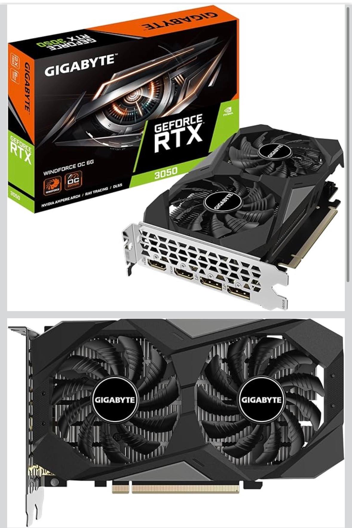 NVIDIA GIGABYTE EVGA WINDFORCE OC RTX 3050