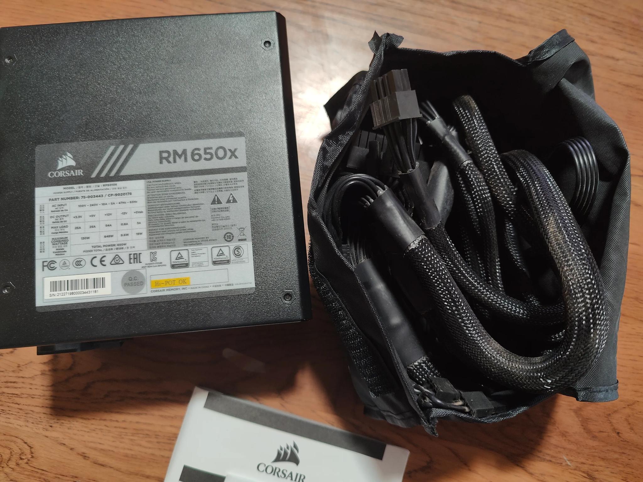 Corsair RM 650 W 80+ Gold Certified Fully Modular ATX Power Supply - Fully Modular - All Cables