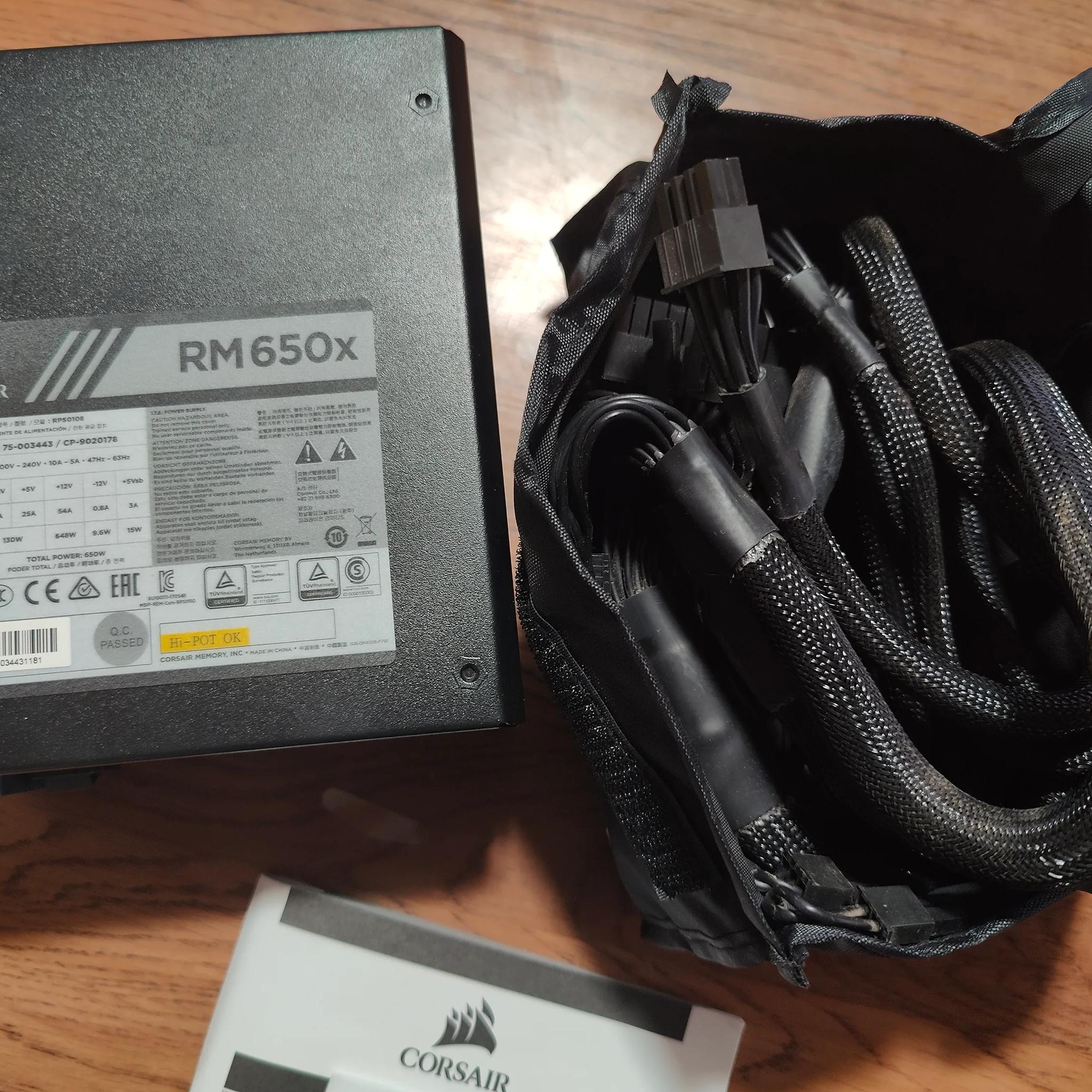 Corsair RM 650 W 80+ Gold Certified Fully Modular ATX Power Supply - Fully Modular - All Cables