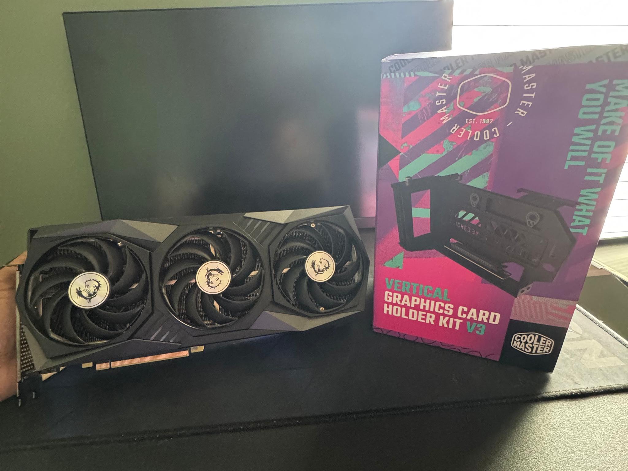 MSI RTX 3060 12gb GAMING X TRIO with Vertical GPU Mount