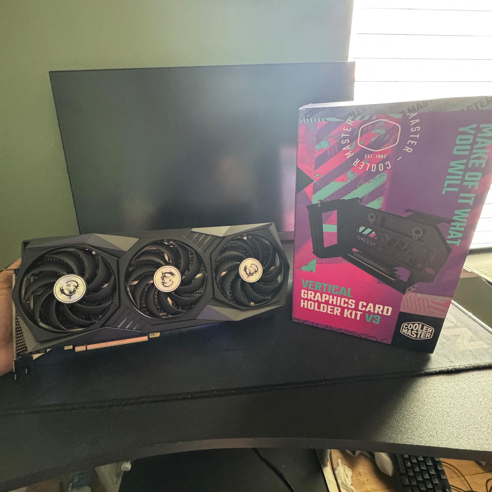 MSI RTX 3060 12gb GAMING X TRIO with Vertical GPU Mount