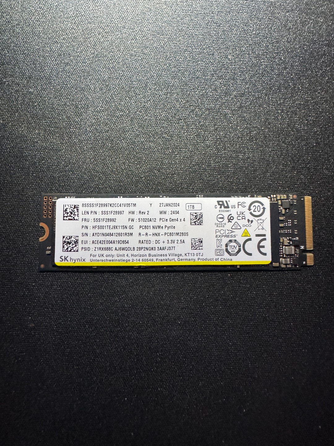 SK hynix PC801 1TB NVMe PCIe Gen4 x4 SSD | Jawa
