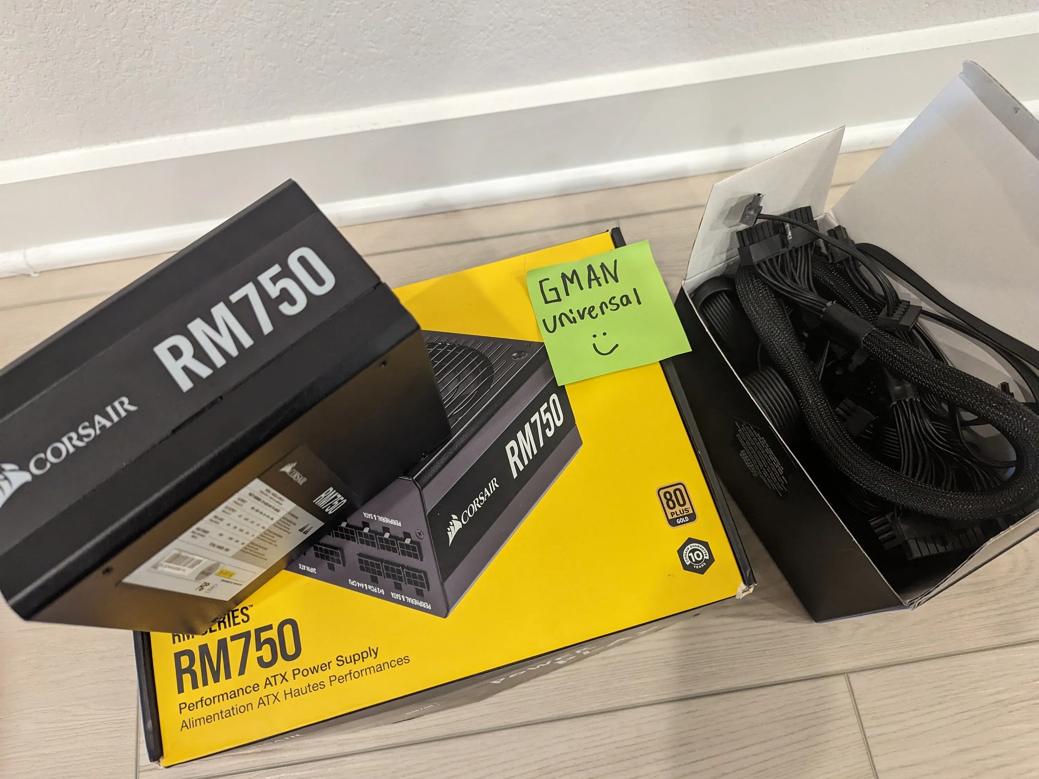 Corsair RM Series, RM750, 750 Watt, 80+ Gold Certified, Fully Modular Power Supply
